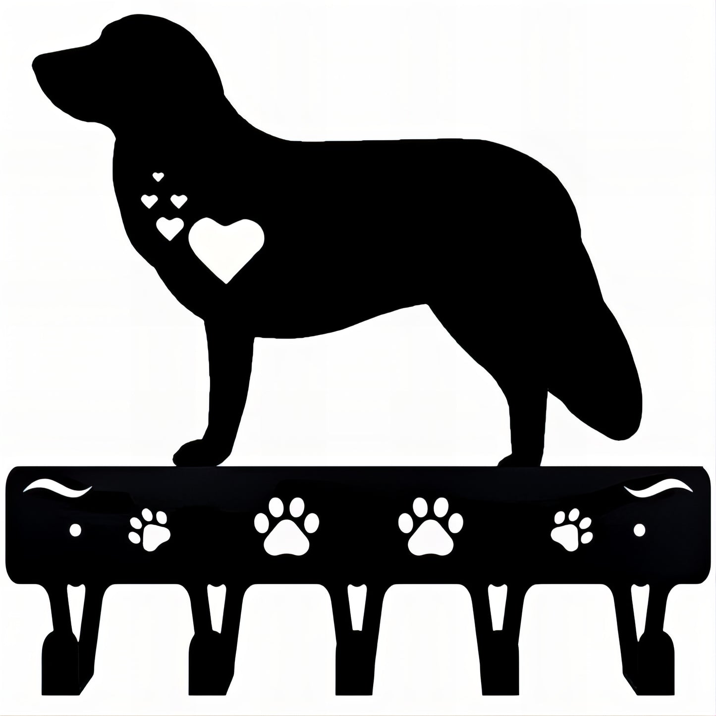 Porte-manteau mural & clés - Style chien Labrador