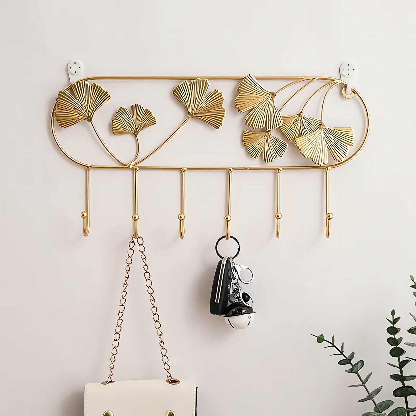 Porte-manteau décoratif - Style Feuille d'or