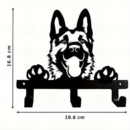 Porte-manteau & clés mural - Style chien Berger Allemand