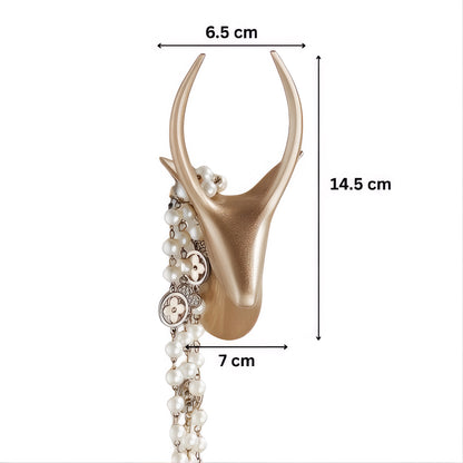 Crochet Porte-Manteau Contemporain Cerf en Bronze