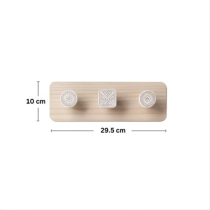 Porte-Manteau Mural en Bois Style Scandinave