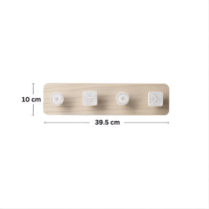 Porte-Manteau Mural en Bois Style Scandinave