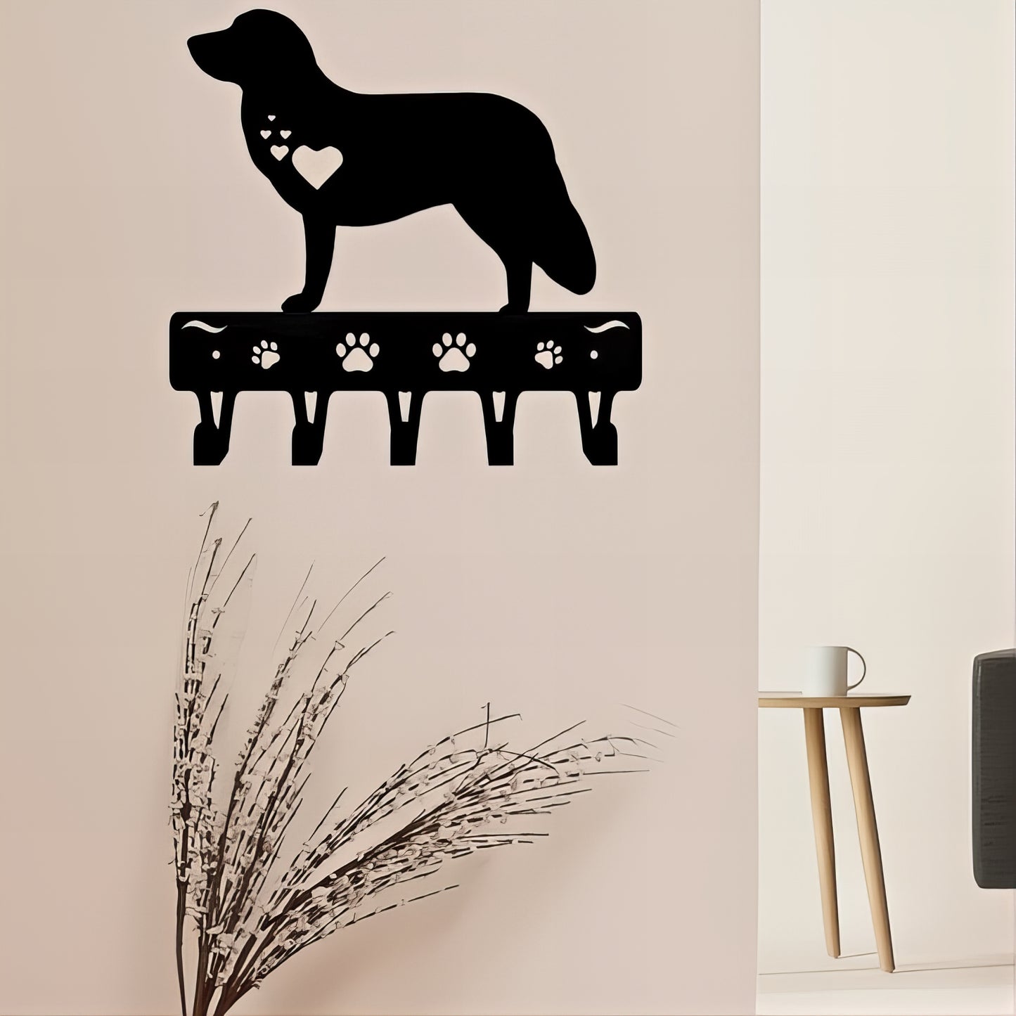 Porte-manteau mural & clés - Style chien Labrador