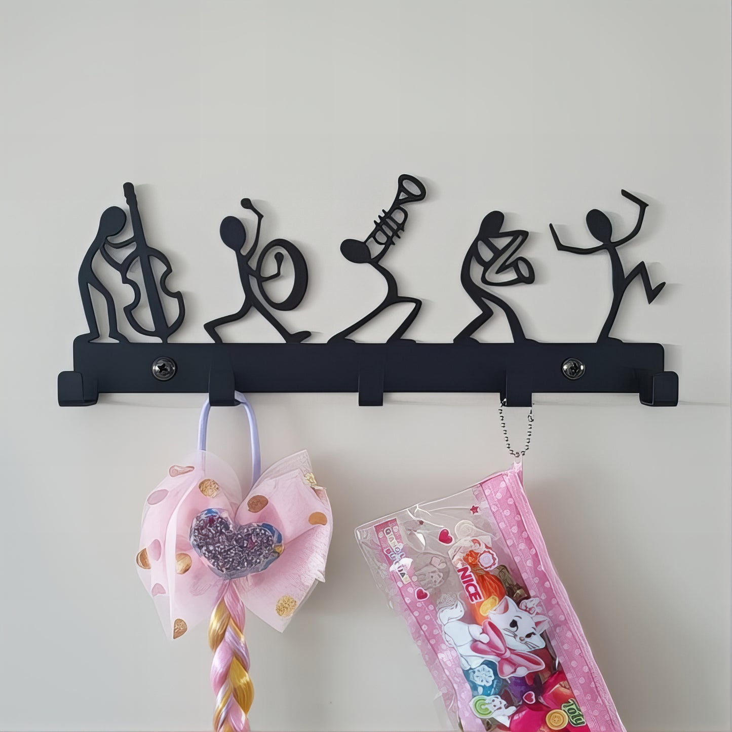 Porte-manteau mural & clés - Style Jazz