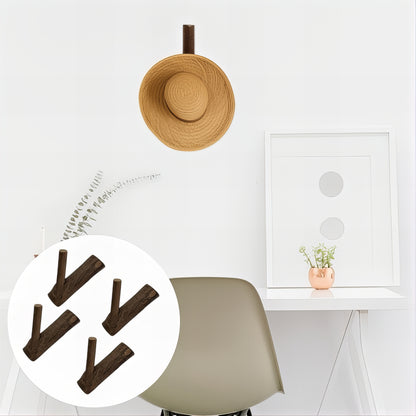 Patère individuelle en bois - Style Forêt (Lot de x4)
