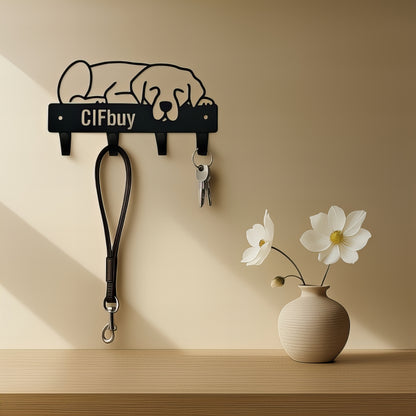 Porte-manteau mural & clés - Style chien Zen