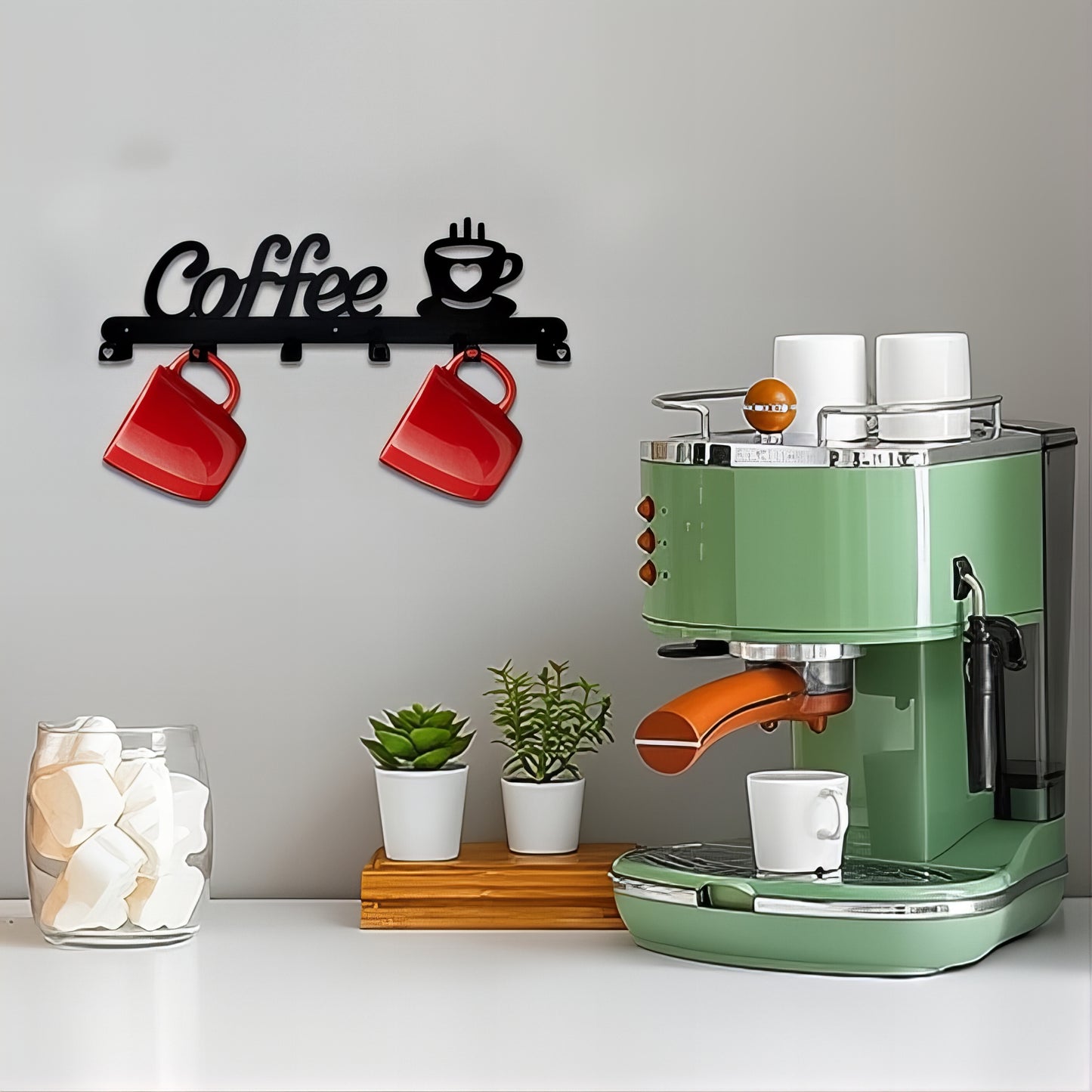Porte-manteau mural & clés - Style coffee