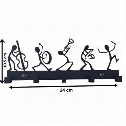 Porte-manteau mural & clés - Style Jazz