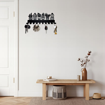Porte-manteau mural & clés - Style exotique