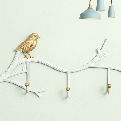 Porte-manteau décoratif - Style nature (Blanc)