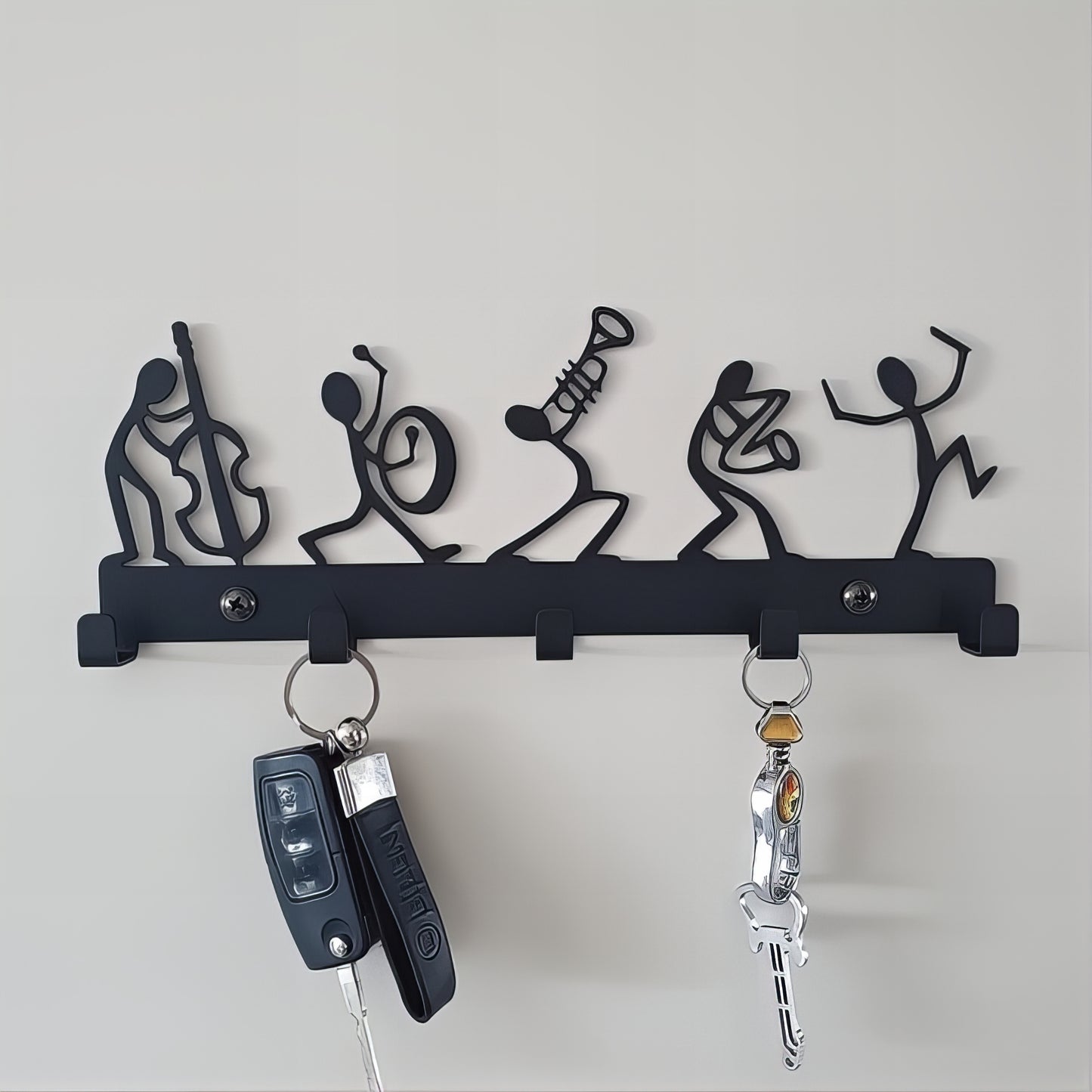 Porte-manteau mural & clés - Style Jazz