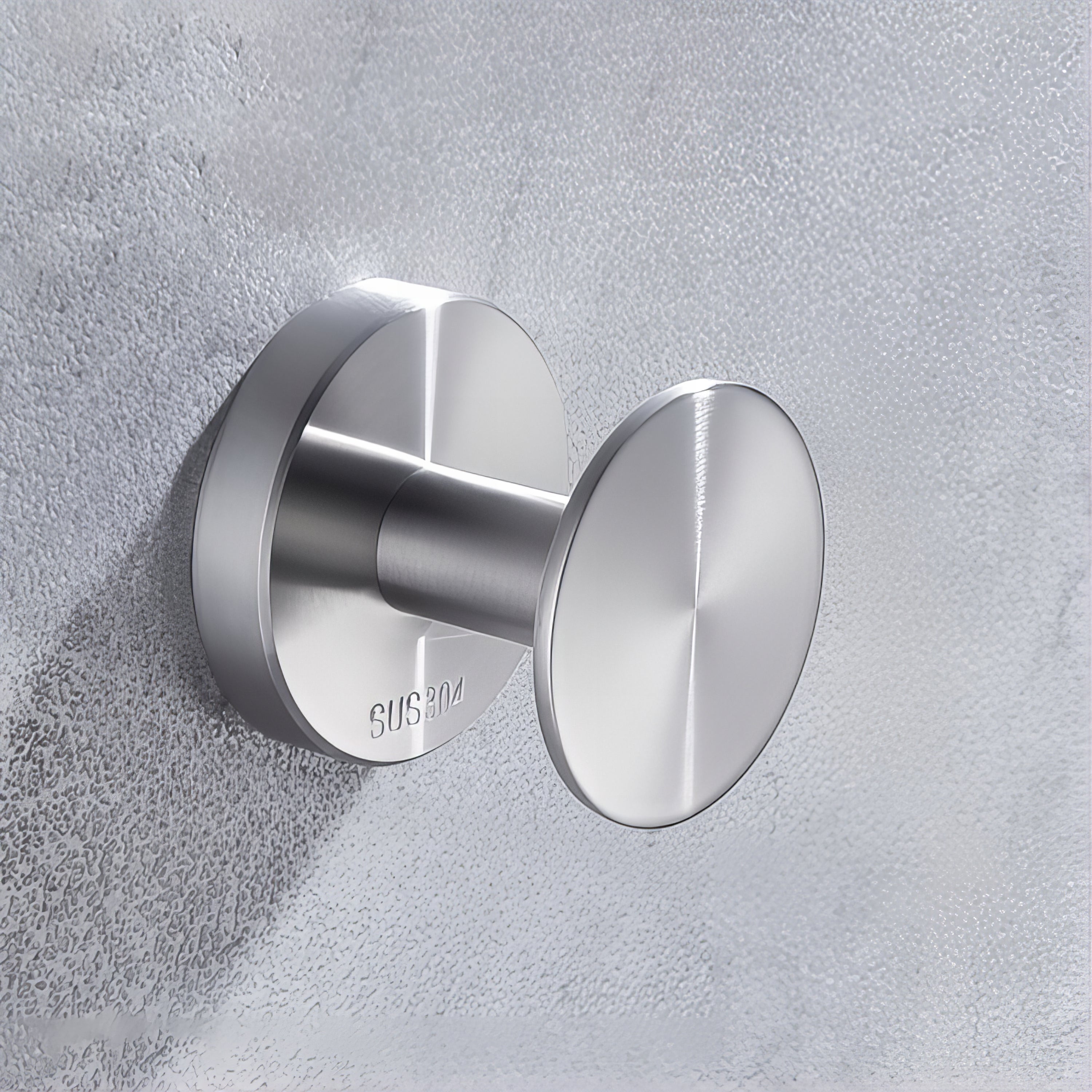 Crochet Murale Rond Argenté Contemporain