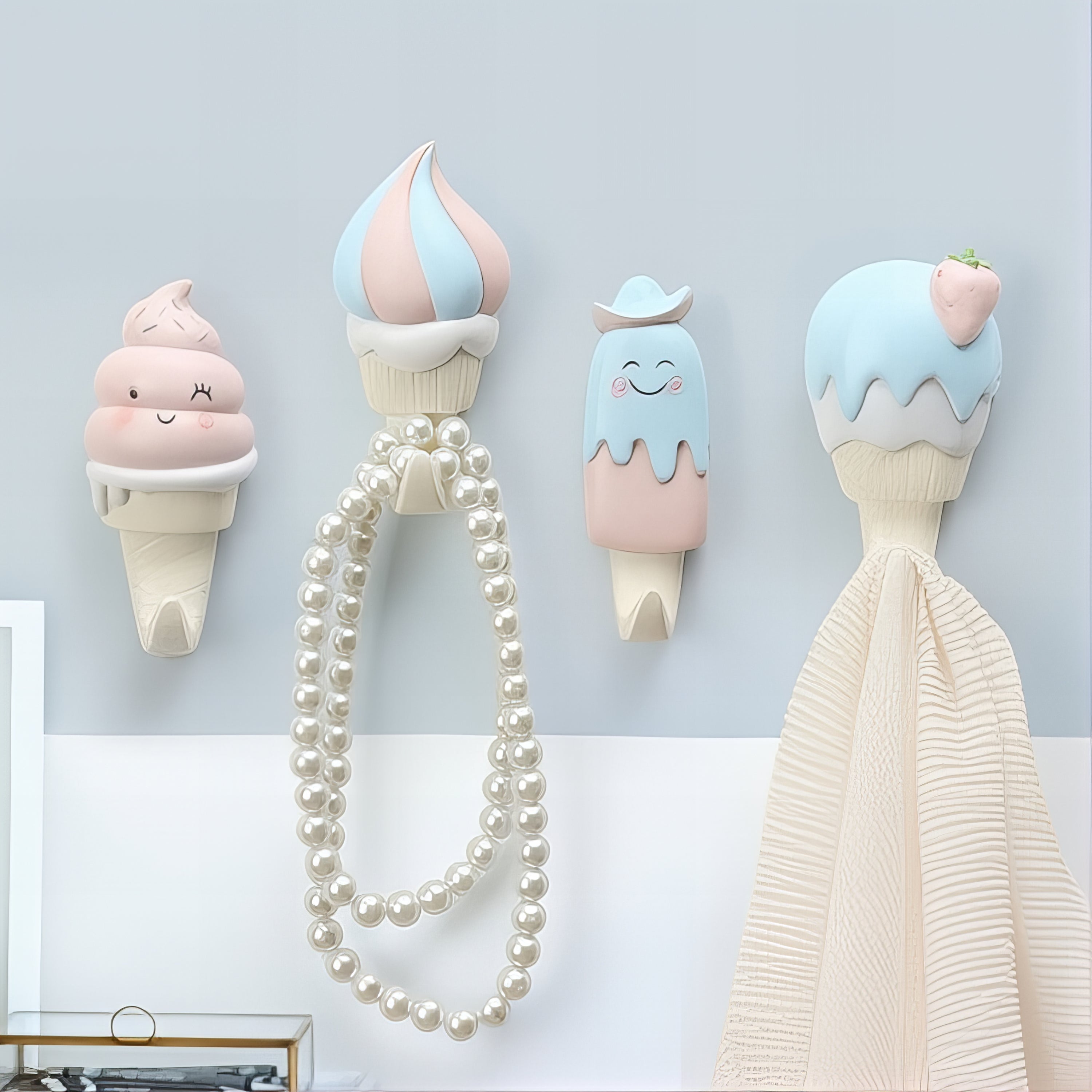 Crochet Porte-Manteau Glace en Cornet – Image 2