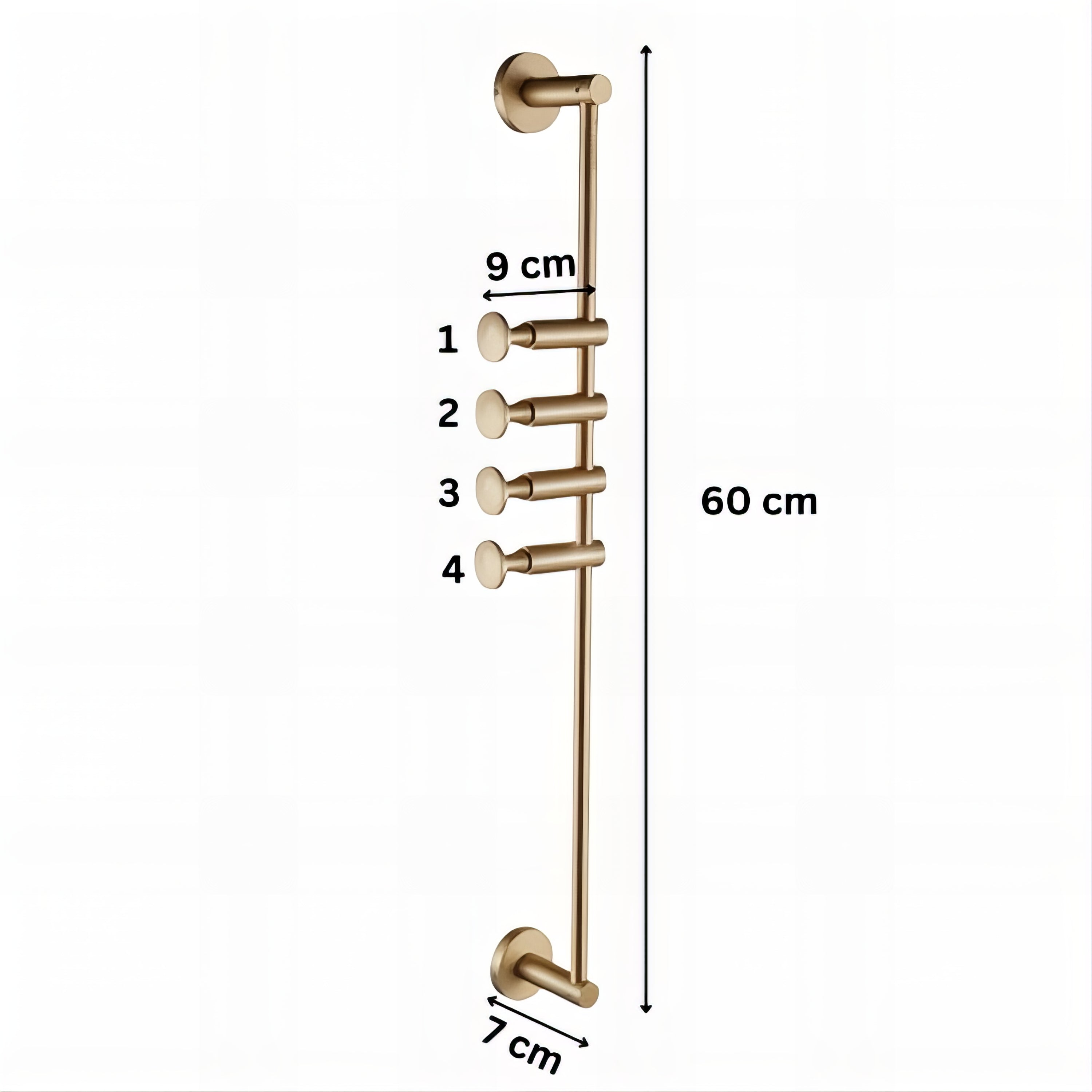 Patère Murale Verticale Or – Image 5