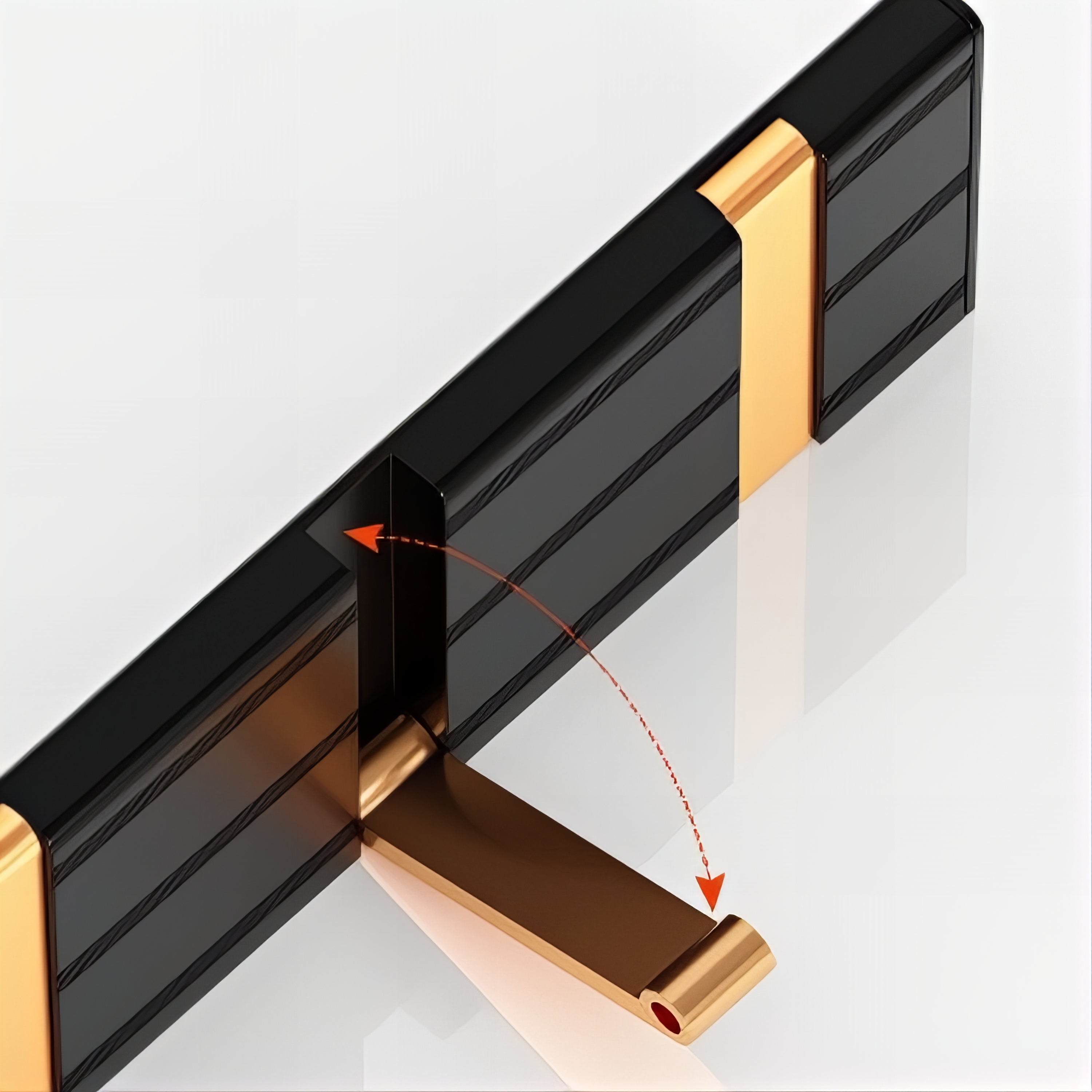 Crochet Mural Pliable en Or – Image 7