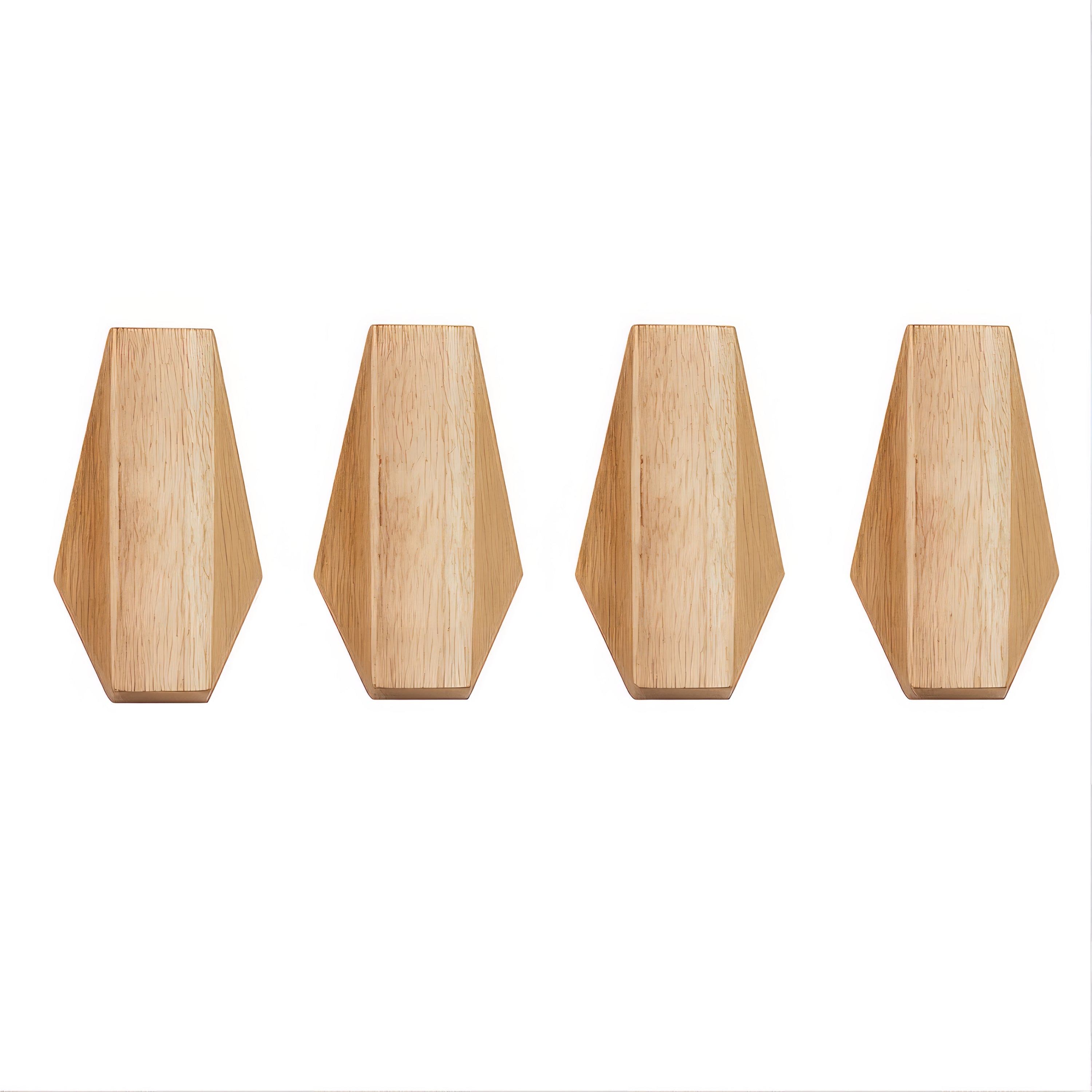Patère individuelle en bois - Style Hexagonal (Lot x4) – Image 6