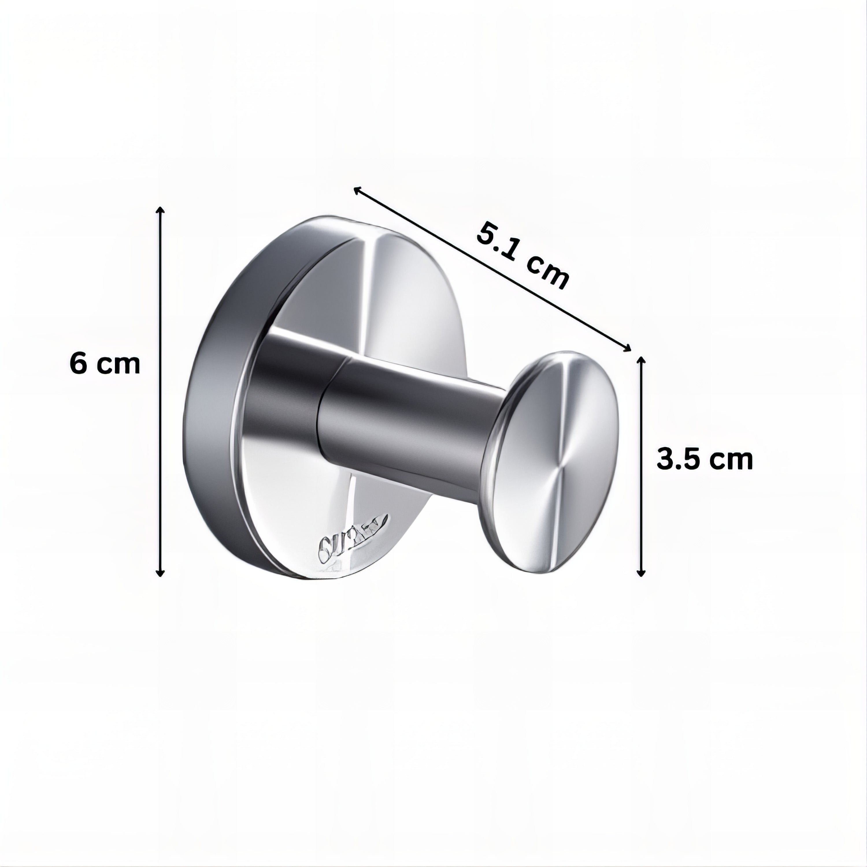 Crochet Support Manteau Petit Cercle Argenté – Image 3