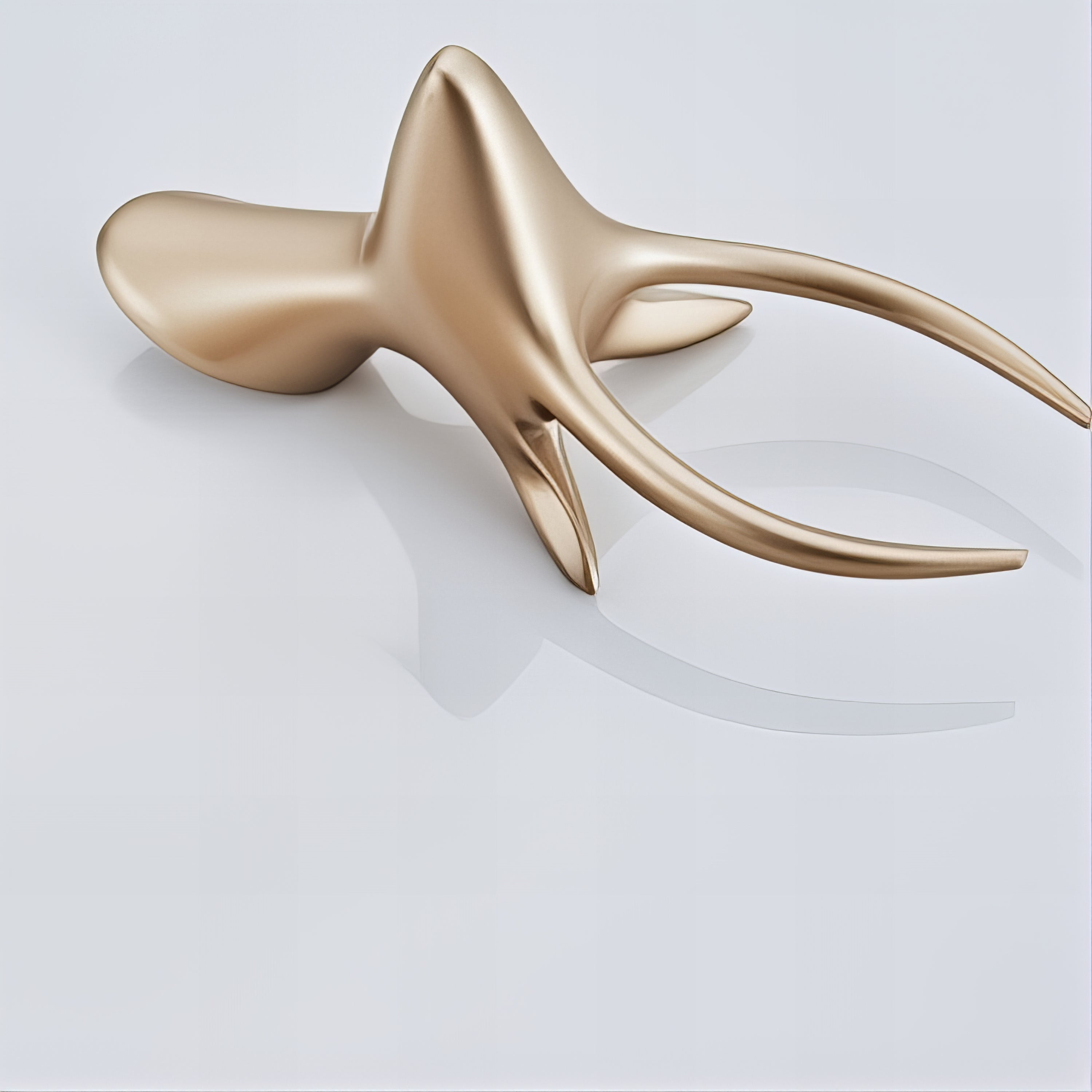 Crochet Porte-Manteau Contemporain Cerf en Bronze – Image 3