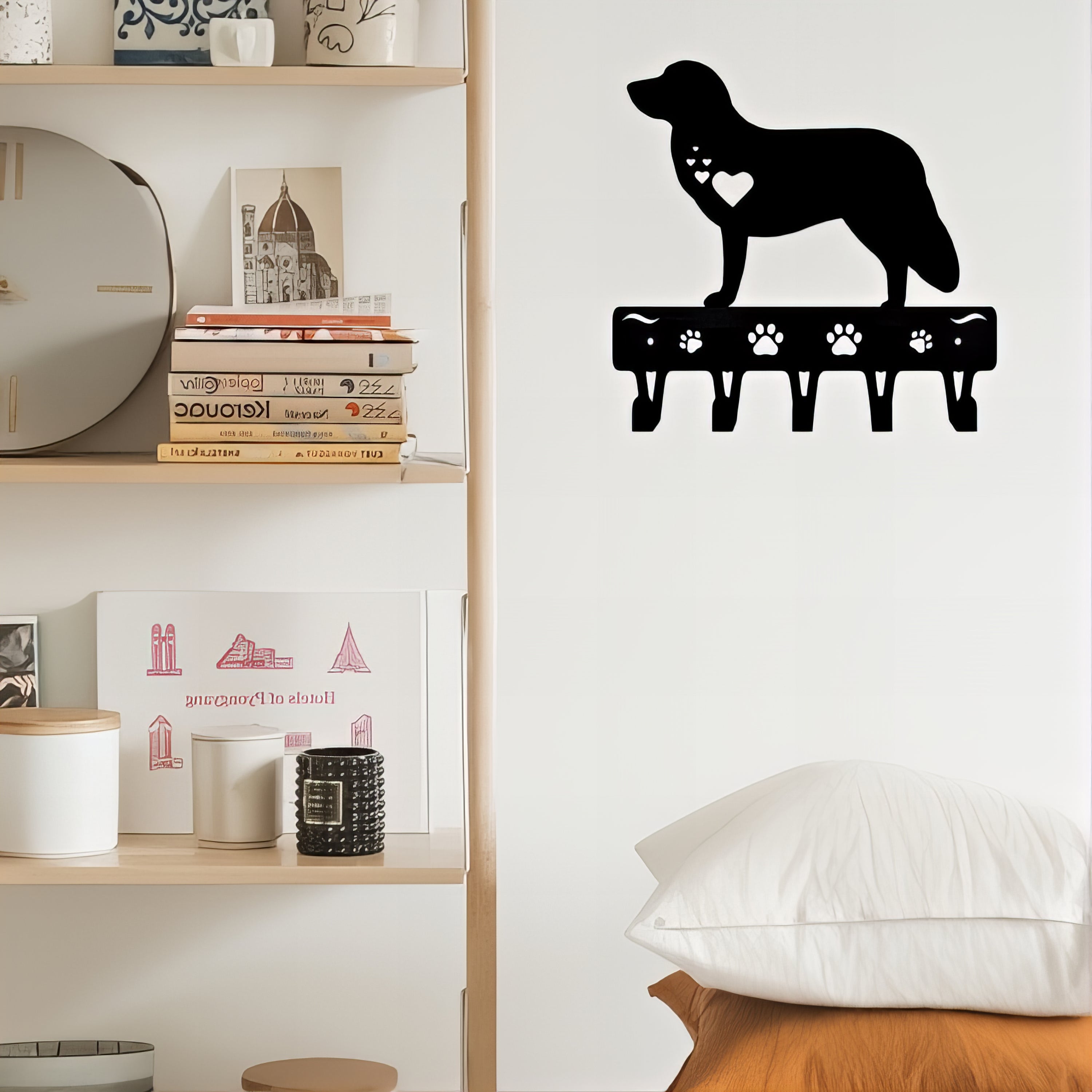 Porte-manteau mural & clés - Style chien Labrador