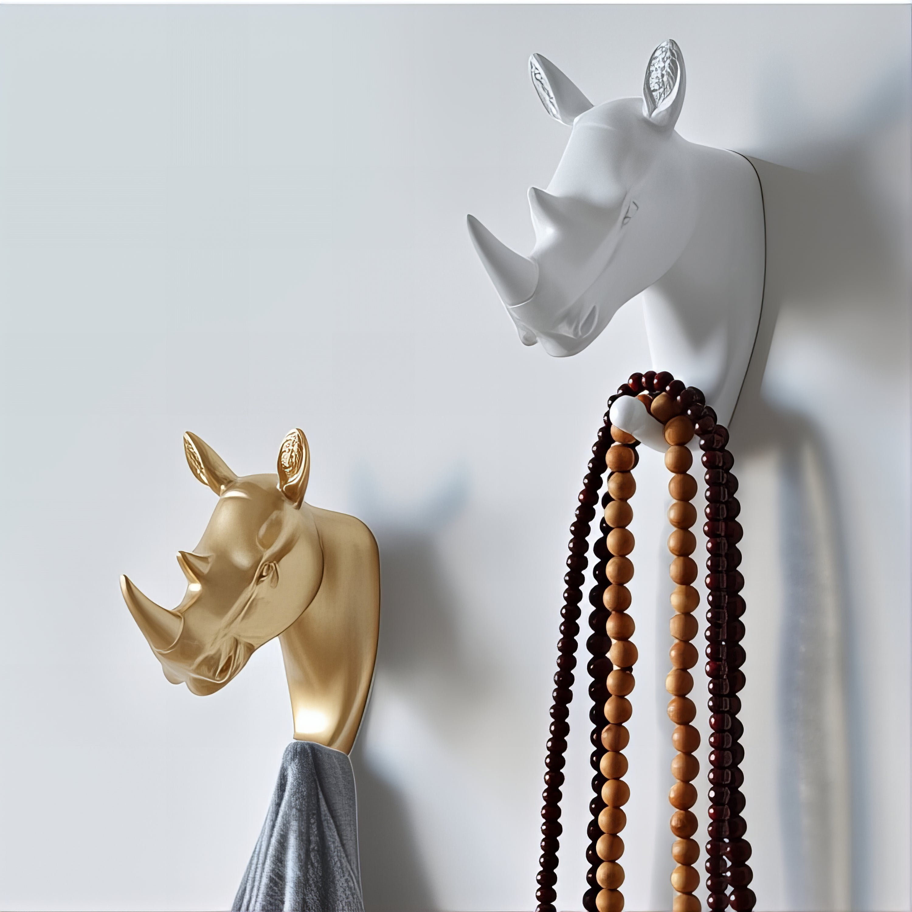 Crochet Porte-Manteau Rhinocéros Style