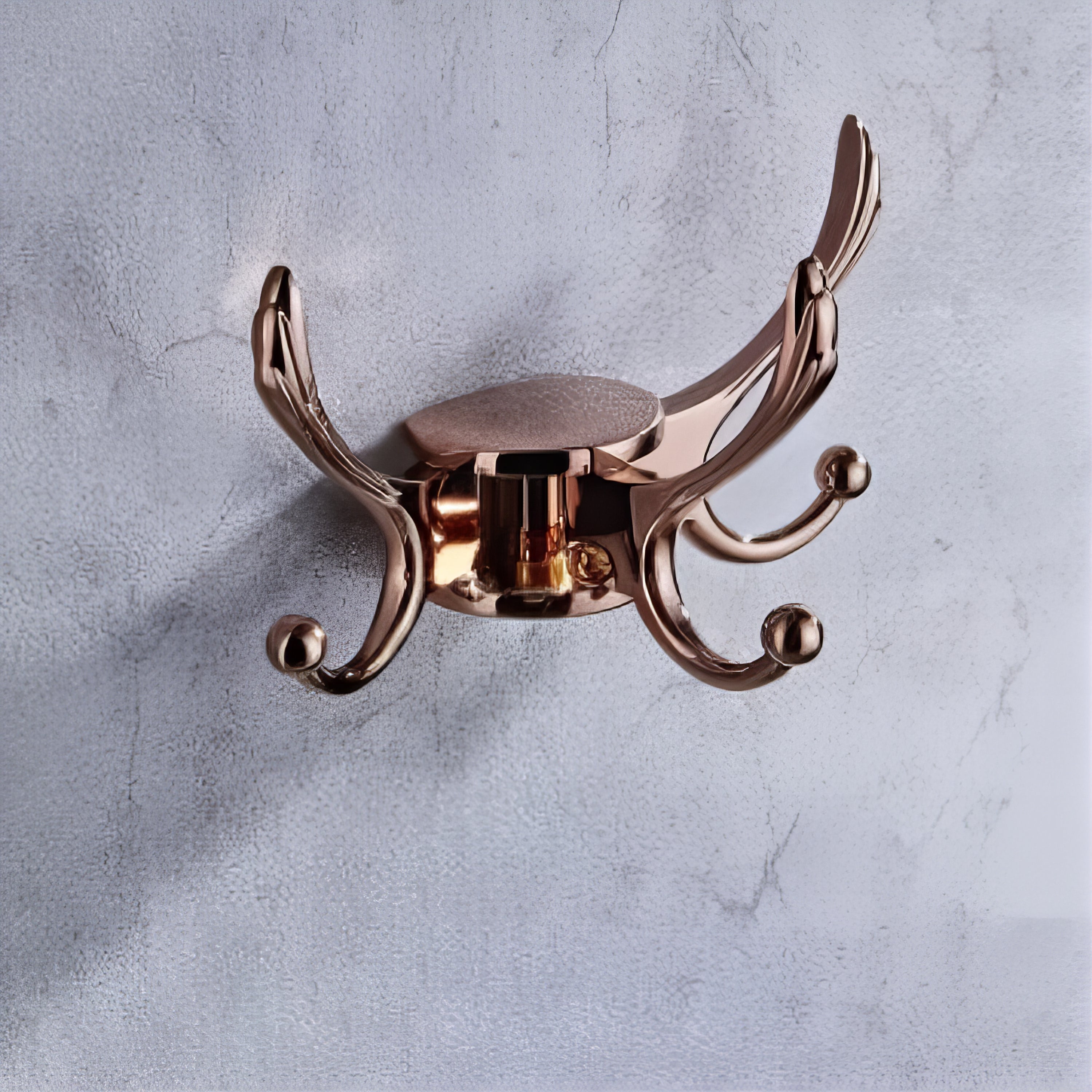 Porte-Manteau Mural Demi-Perroquet Or Rose