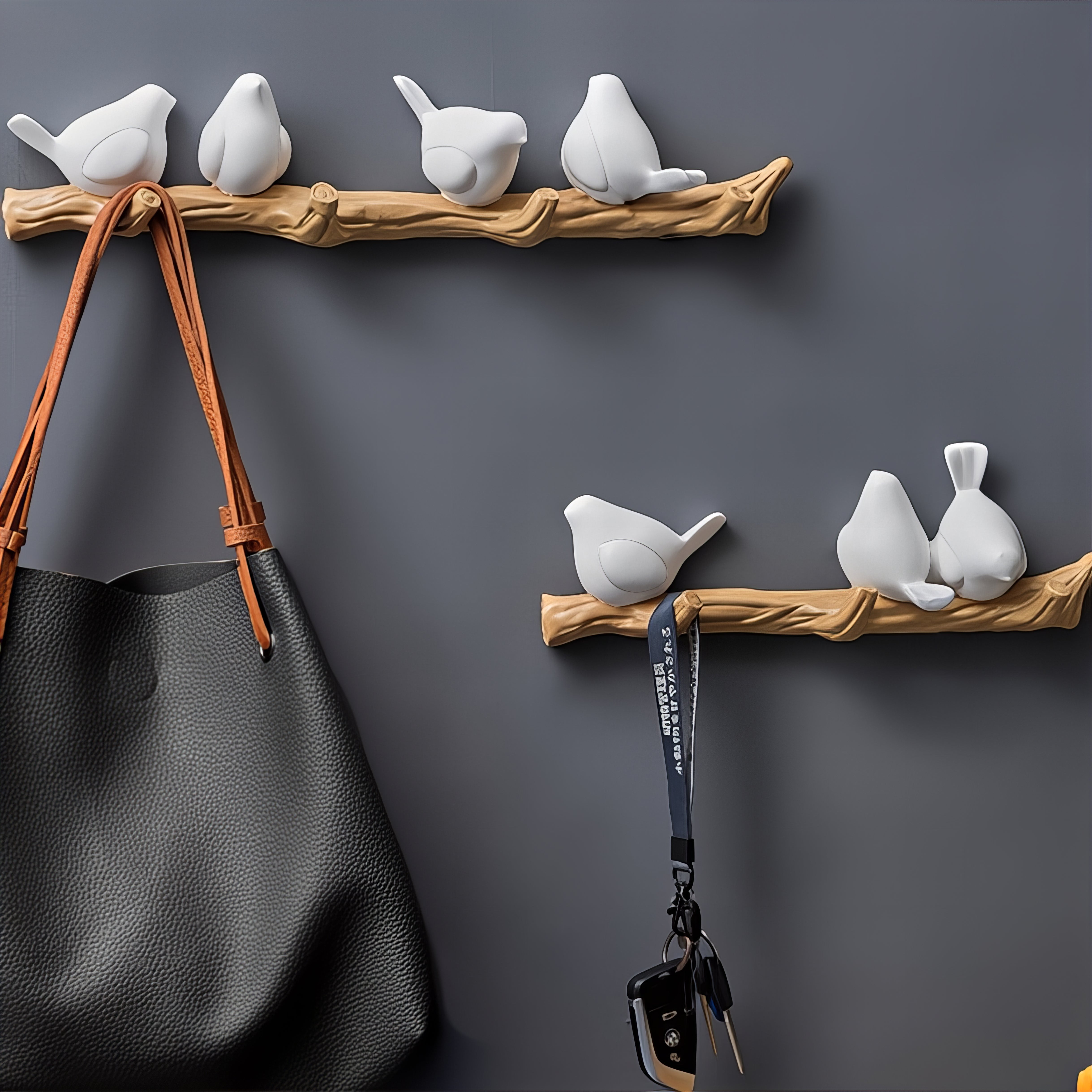 Porte-manteau décoratif - Style oiseaux 3D – Image 2