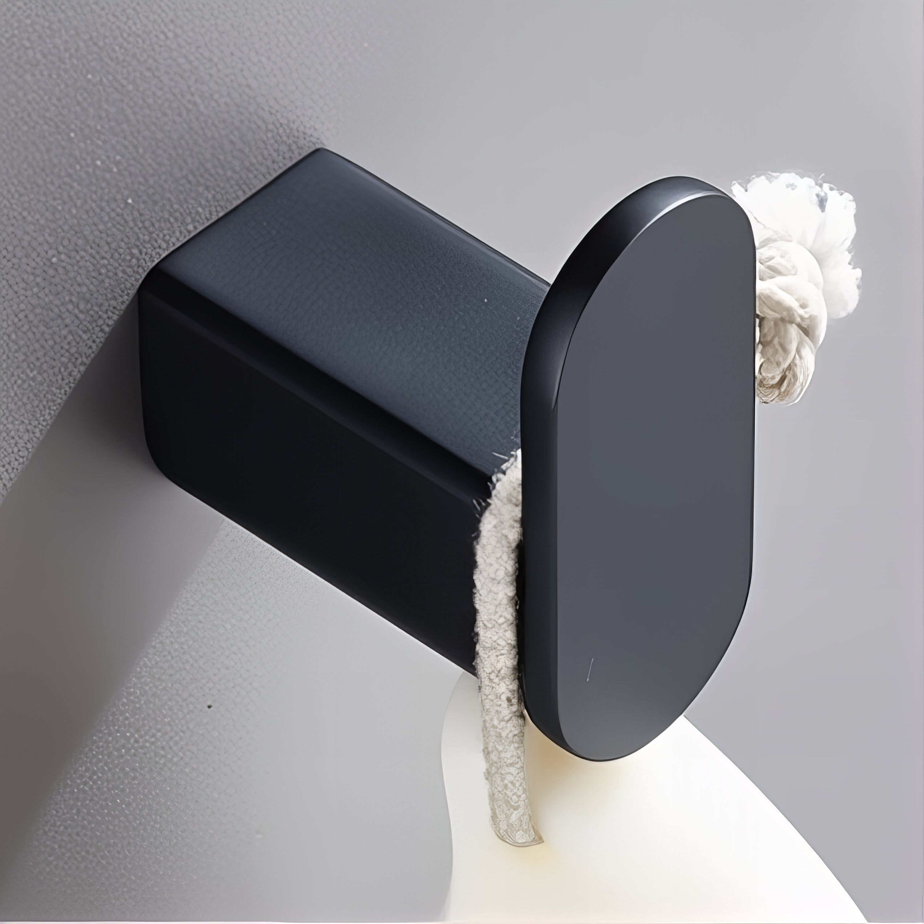 Crochet Suspendu Vertical Noir