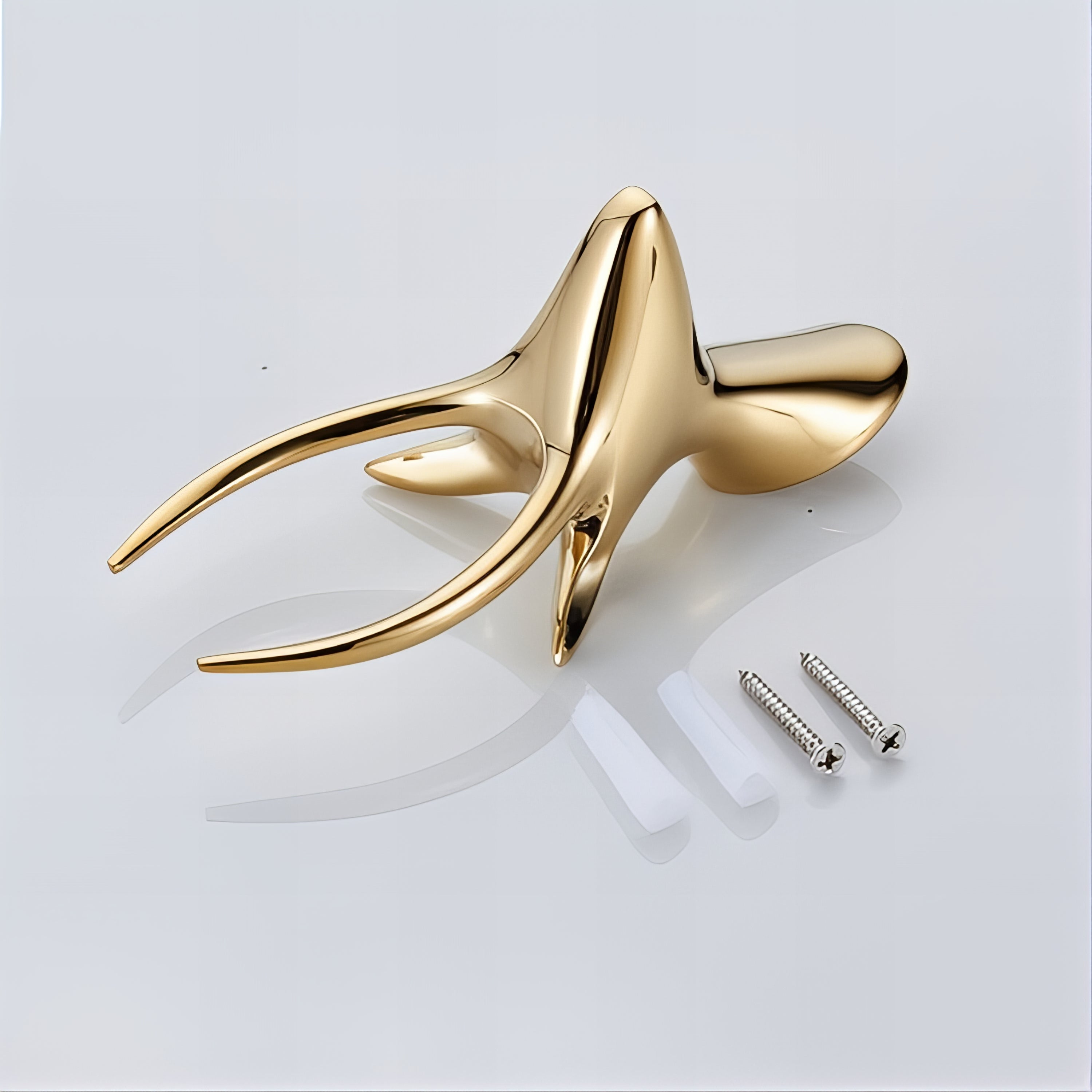 Crochet Porte-Manteau Contemporain Cerf Doré – Image 3