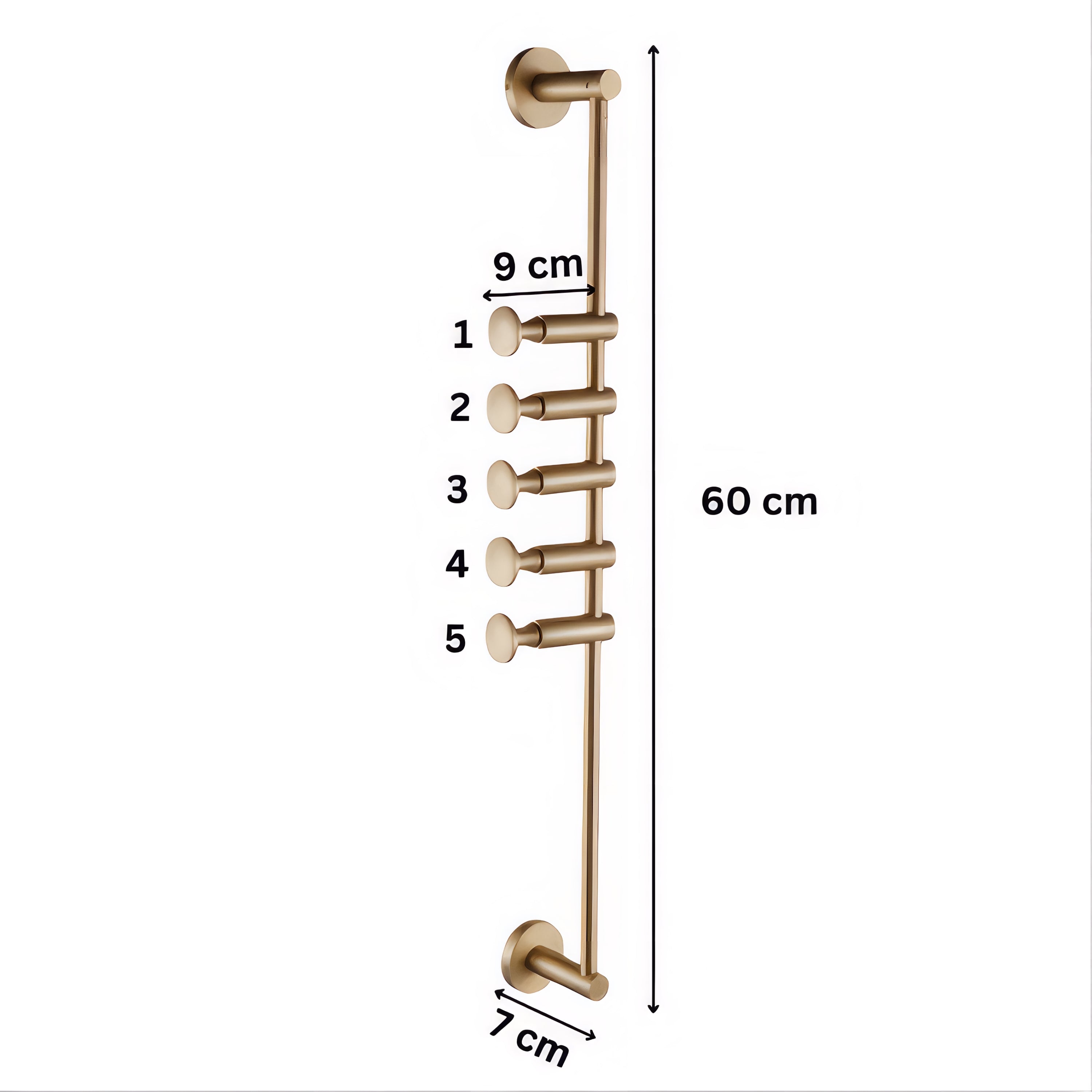 Patère Murale Verticale Or – Image 6