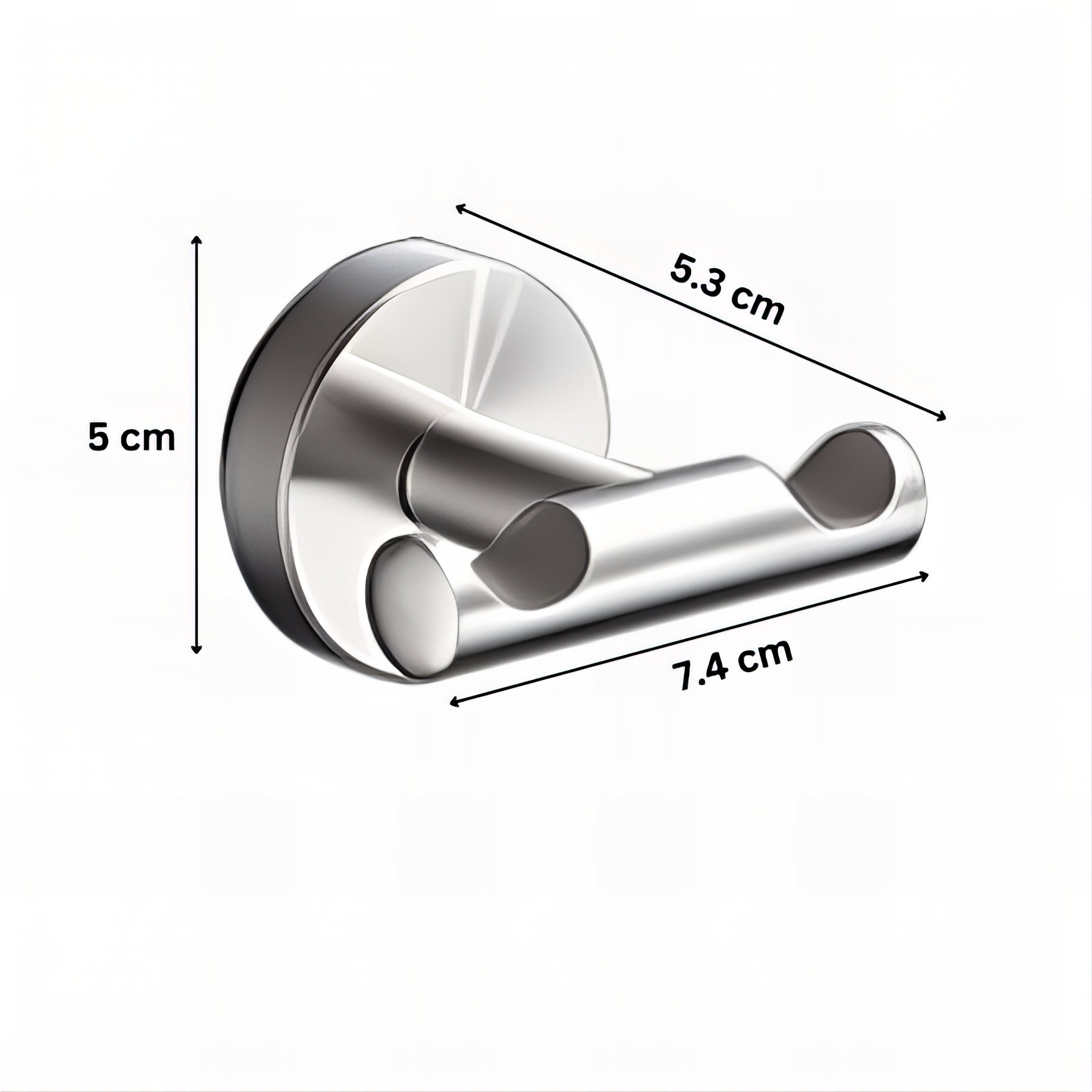 Crochet Mural pour Vêtements en Argent Horizontal – Image 4