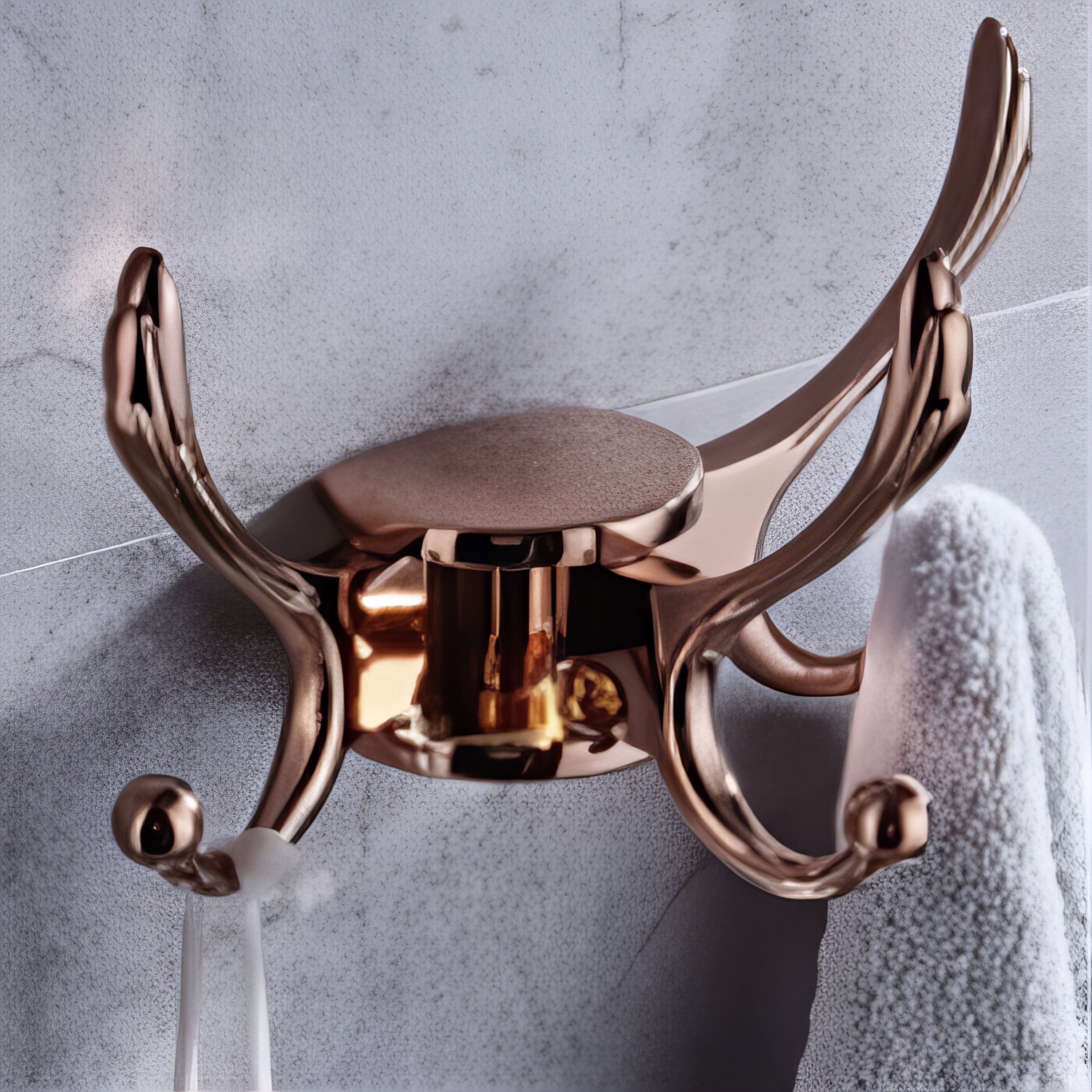 Porte-Manteau Mural Demi-Perroquet Or Rose – Image 2