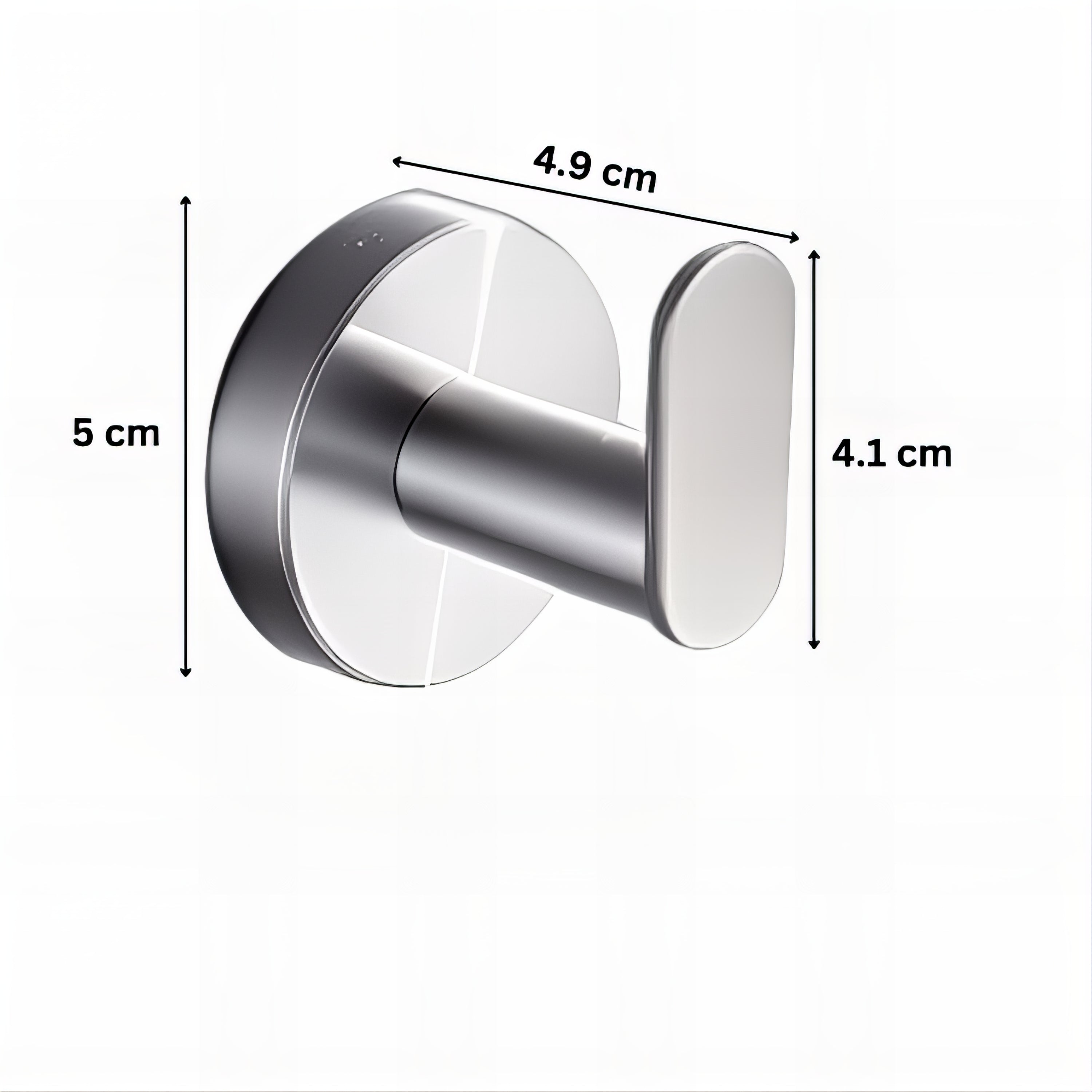 Crochet Support Manteau Base Plate Argentée – Image 3