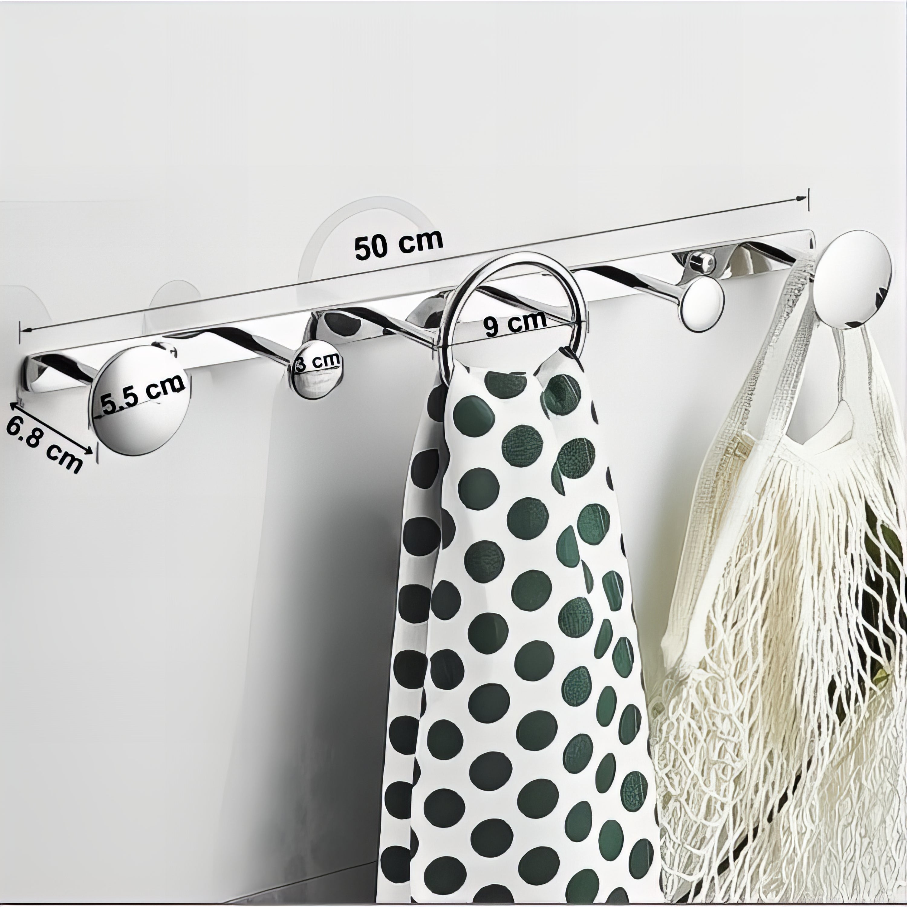 Patère Murale Anneaux Dorés et Chromés – Image 7