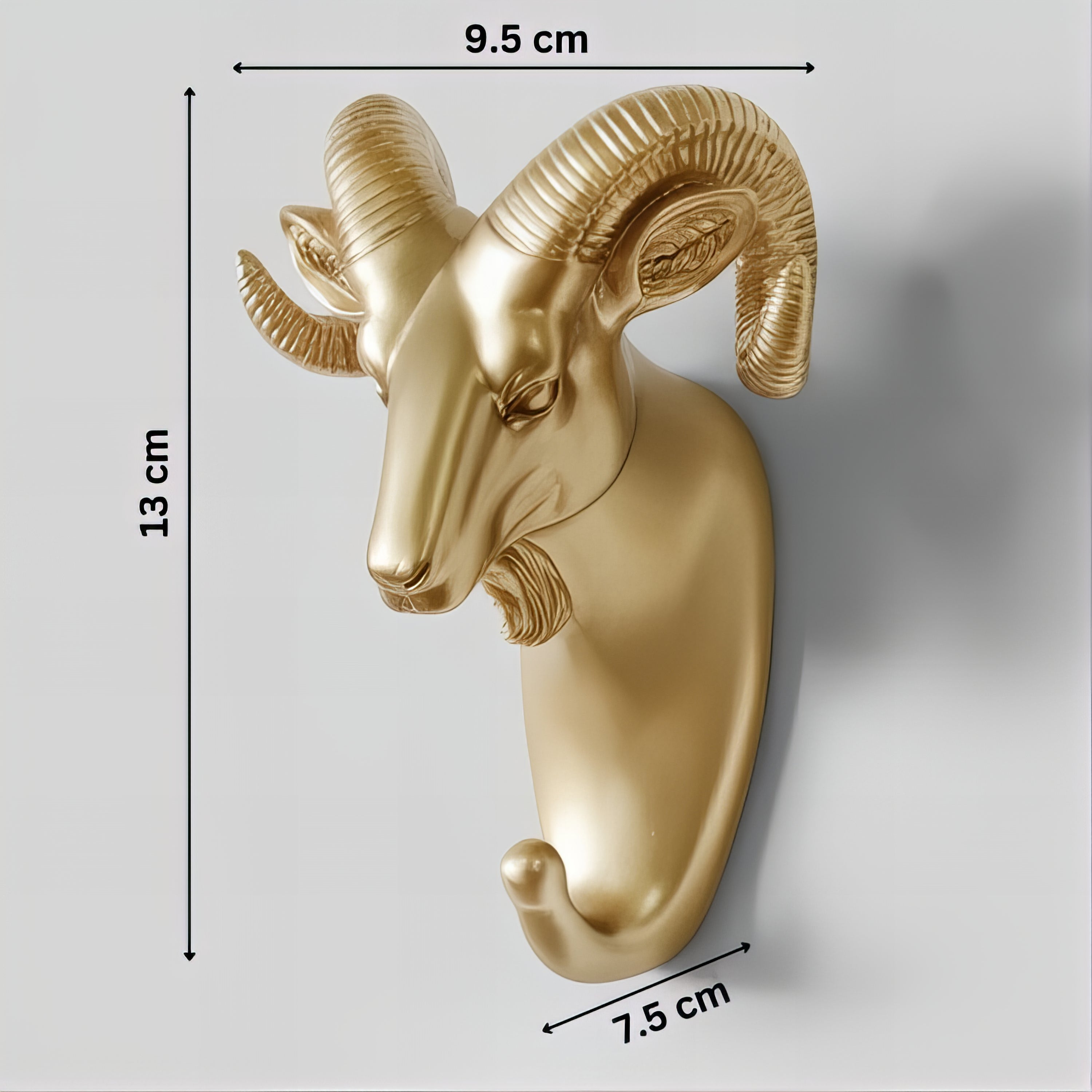 Patère individuelle têtes animalières - Style doré – Image 8