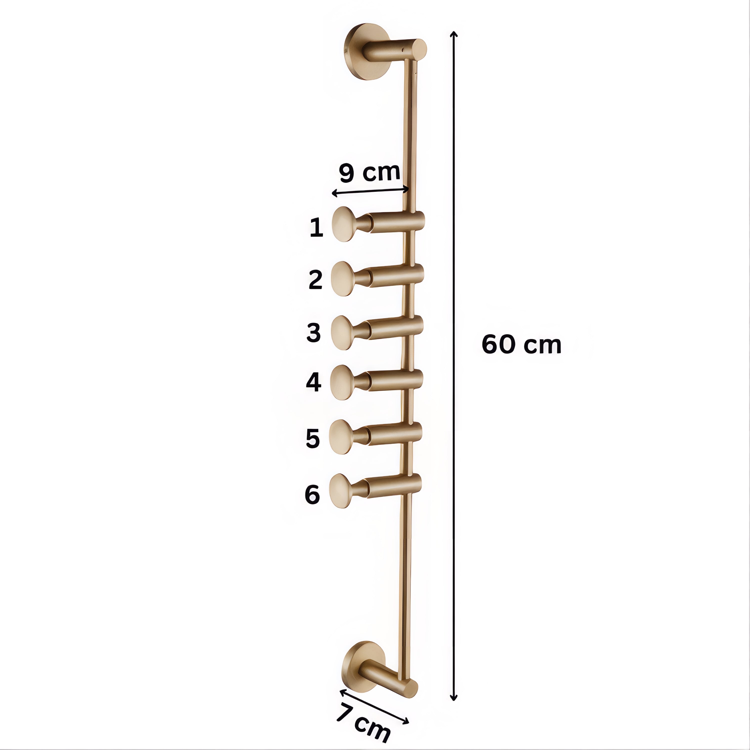 Patère Murale Verticale Or – Image 7