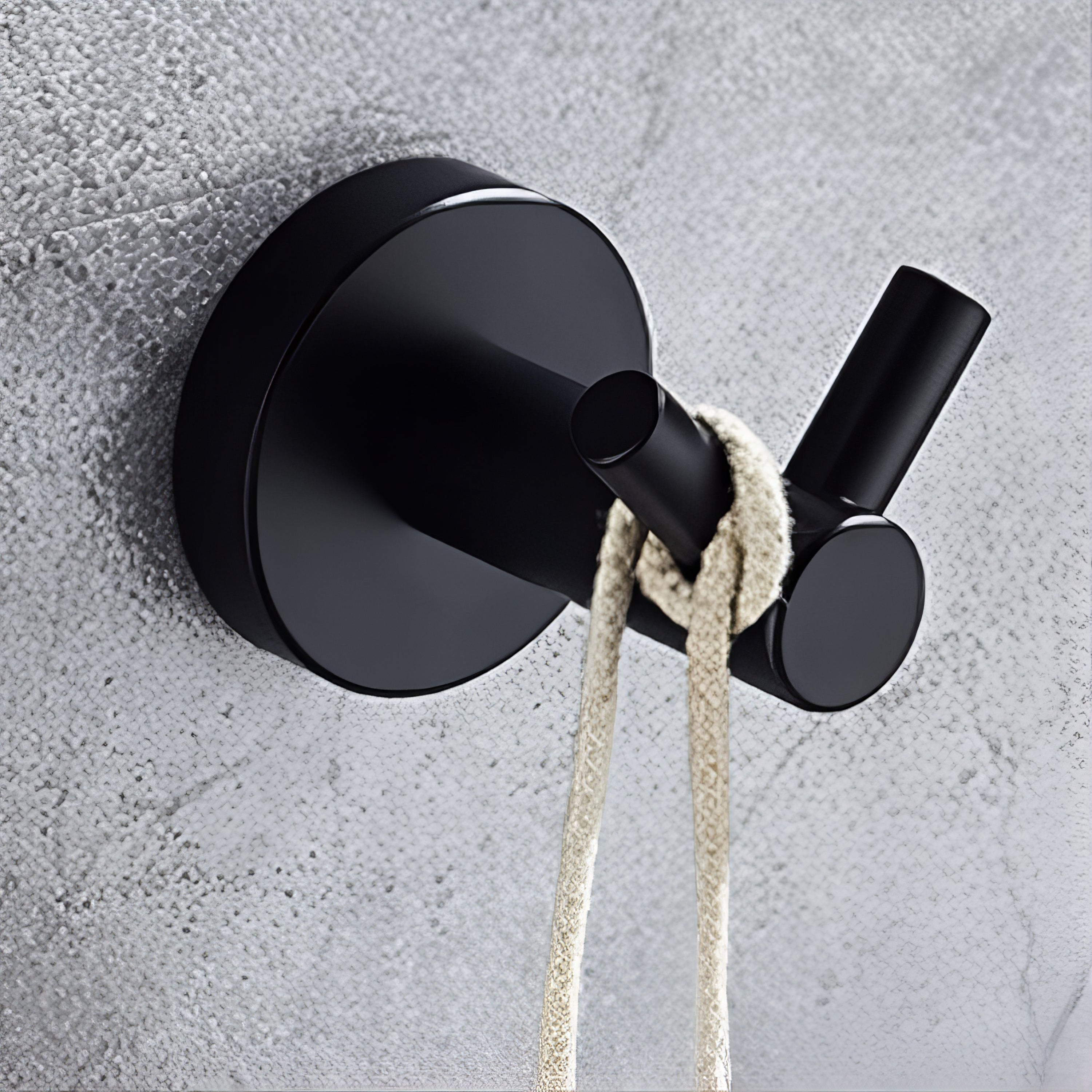 Crochet Mural Porte-Manteau Noir – Image 2