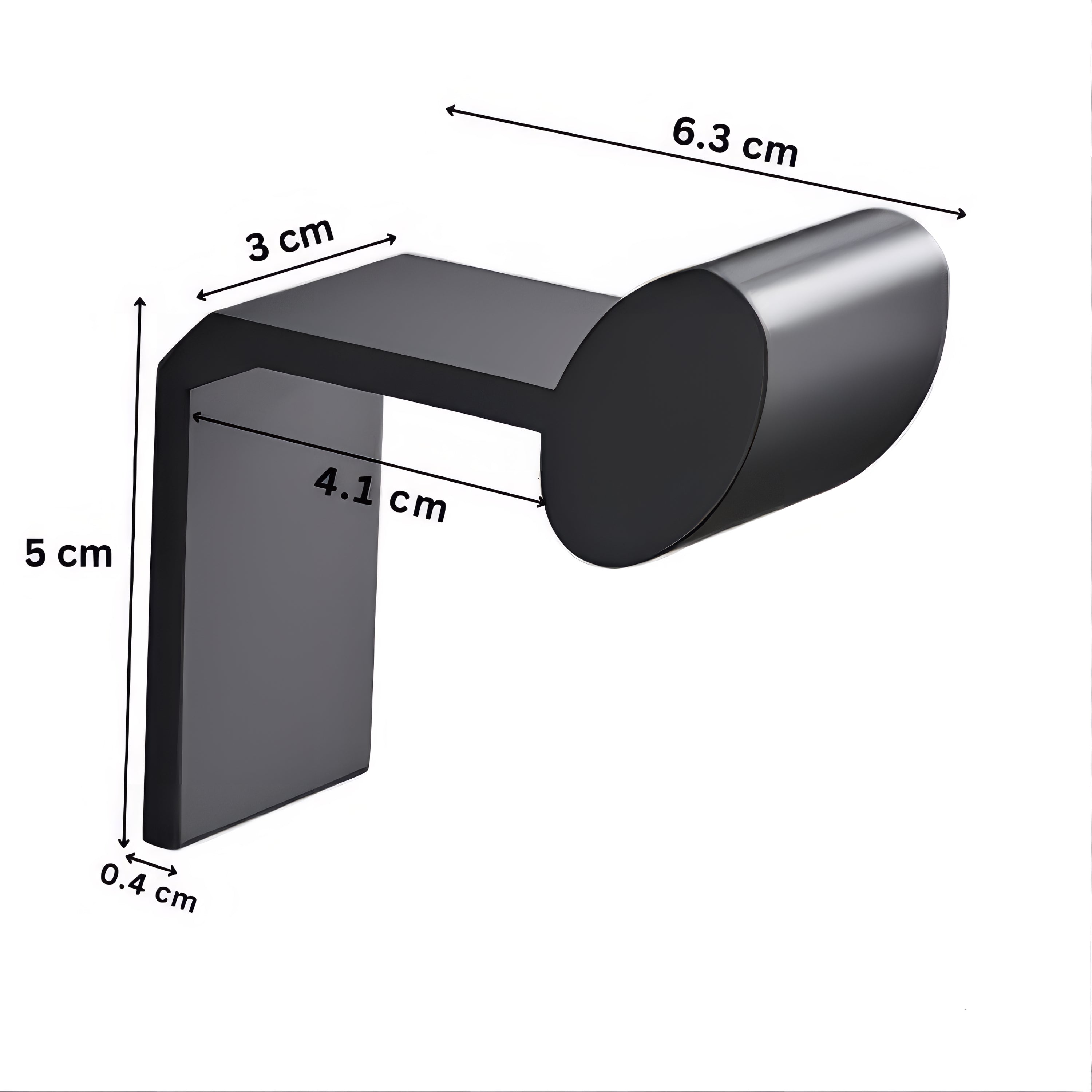 Crochet Suspendu en Métal Noir Finition Mate – Image 5