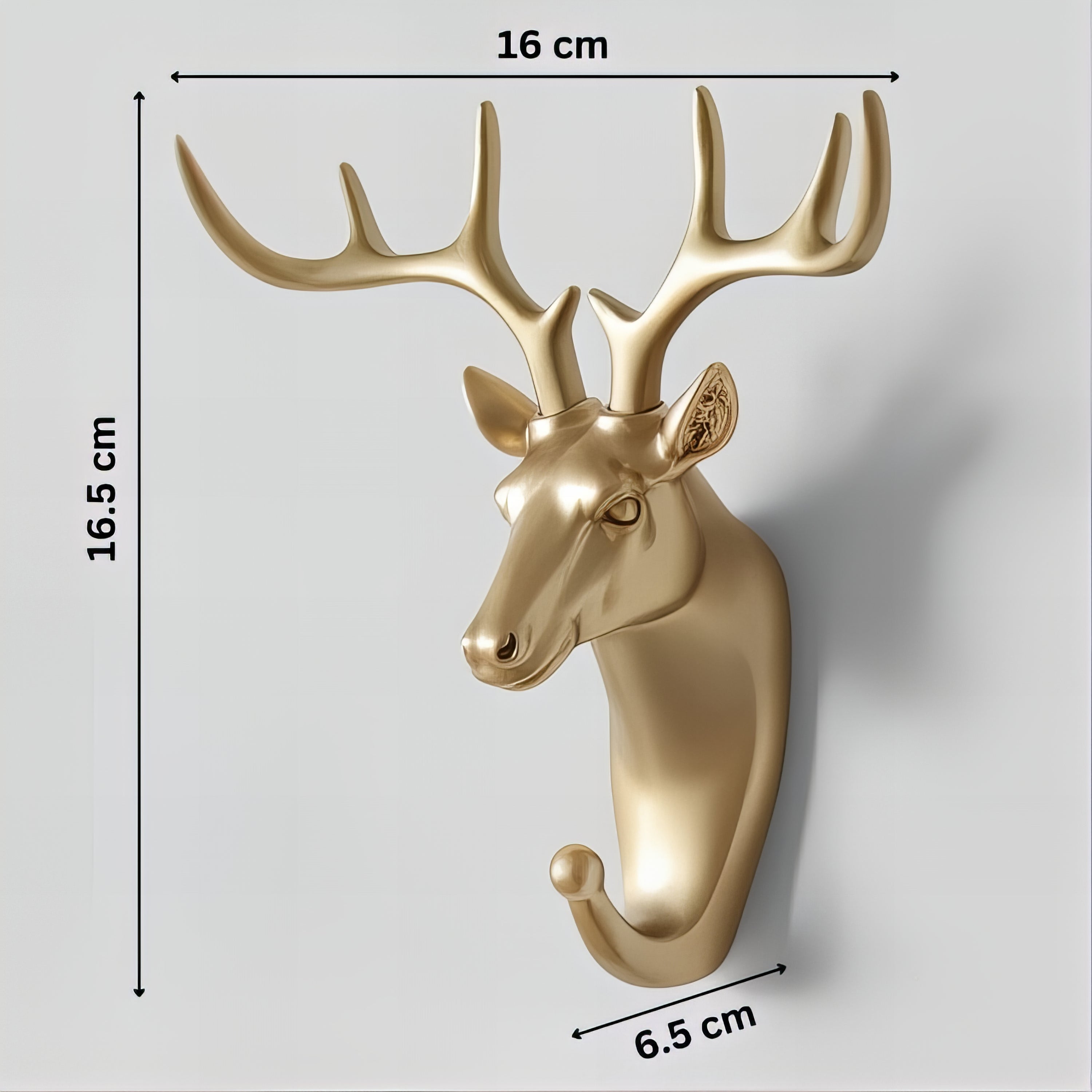 Patère individuelle têtes animalières - Style doré – Image 7