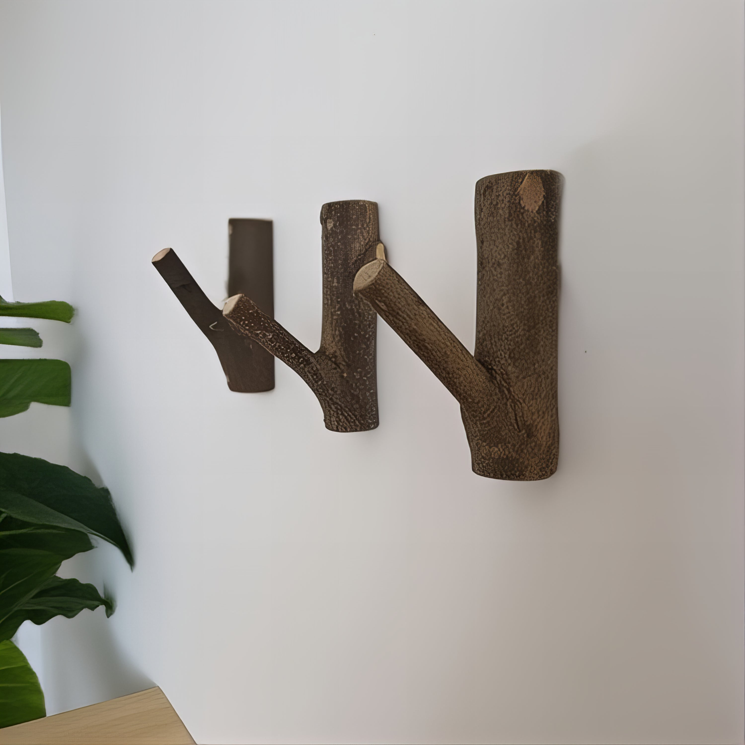 Patère individuelle en bois - Style Forêt (Lot de x4)