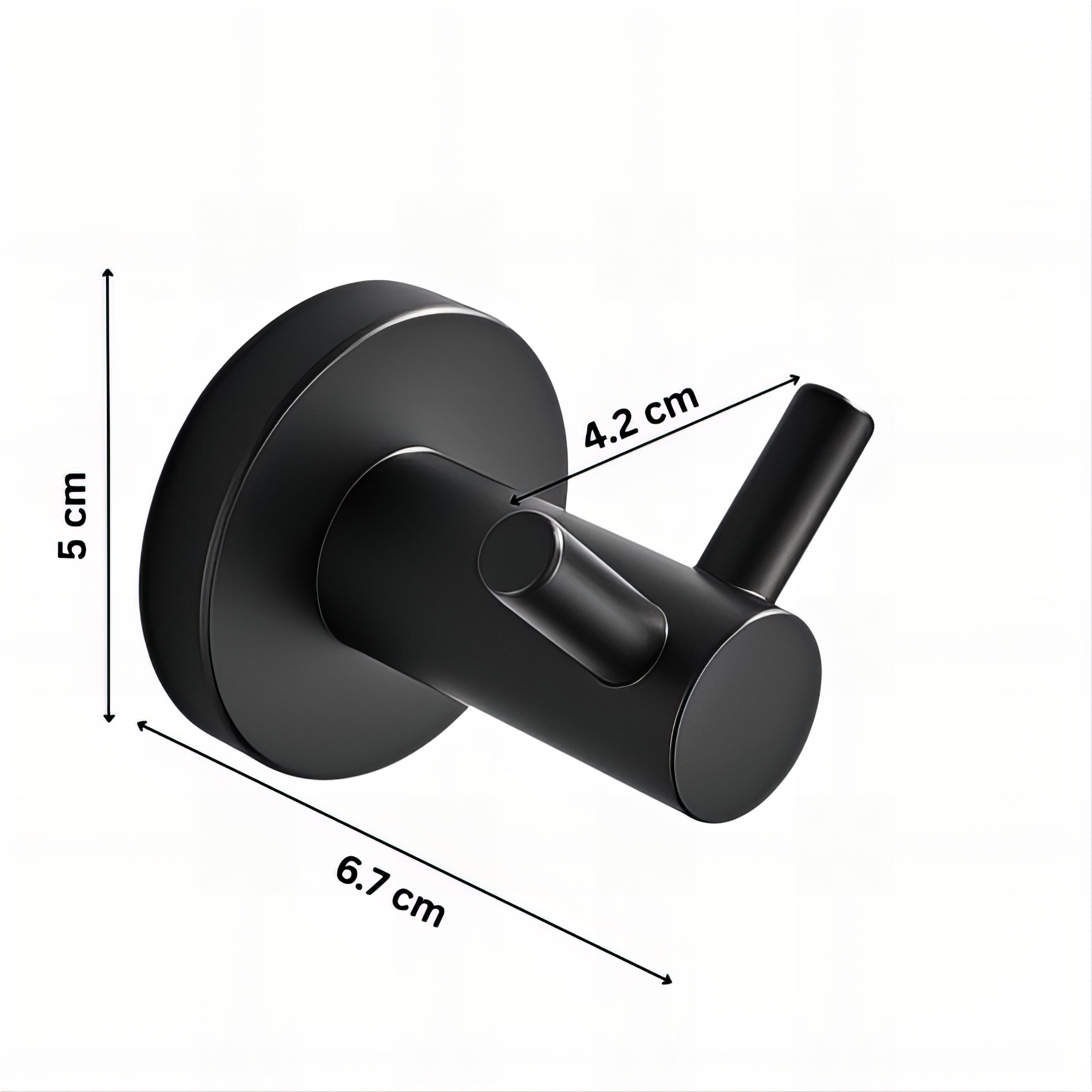 Crochet Mural Porte-Manteau Noir – Image 4