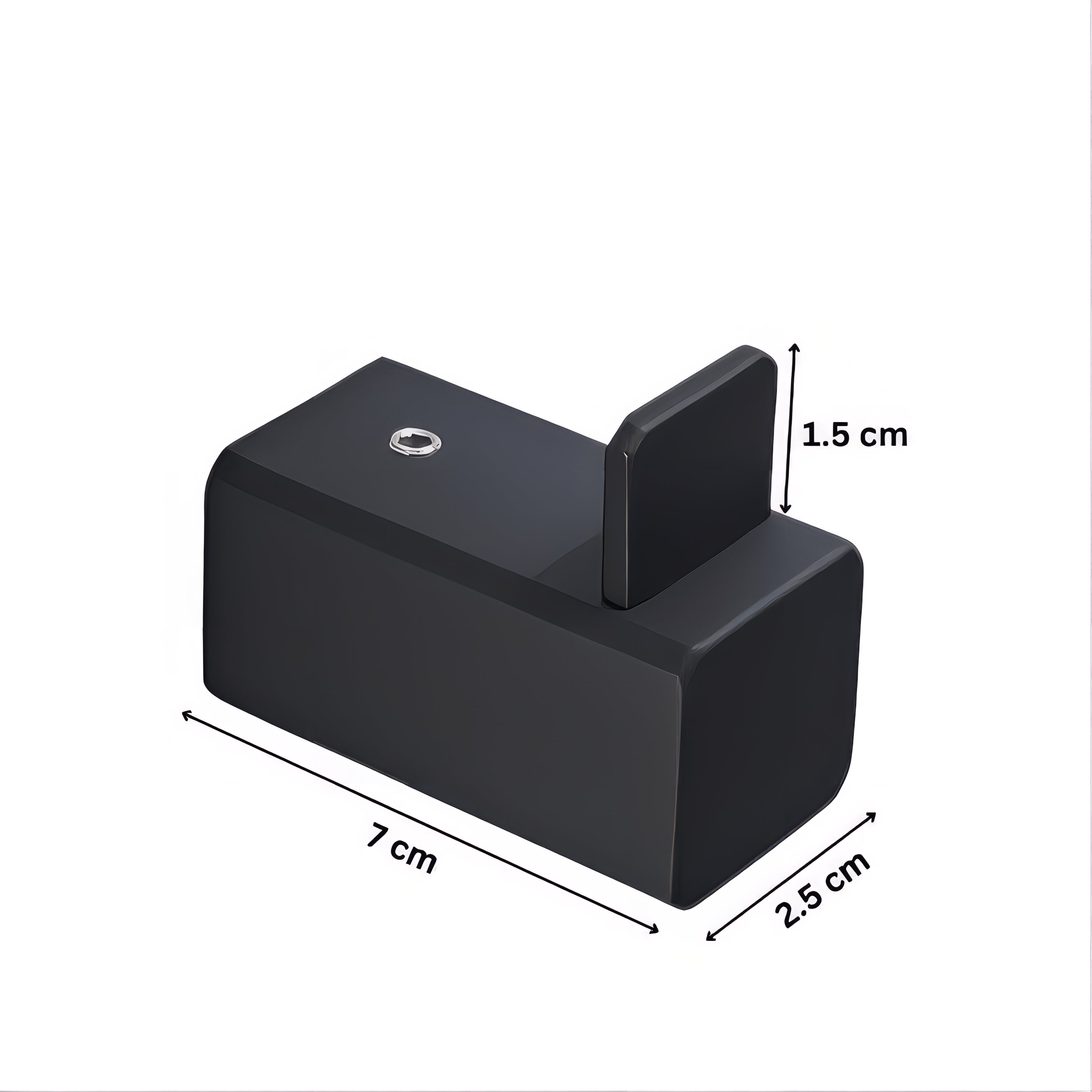 Crochet Support Manteau Noir Rectangulaire – Image 4