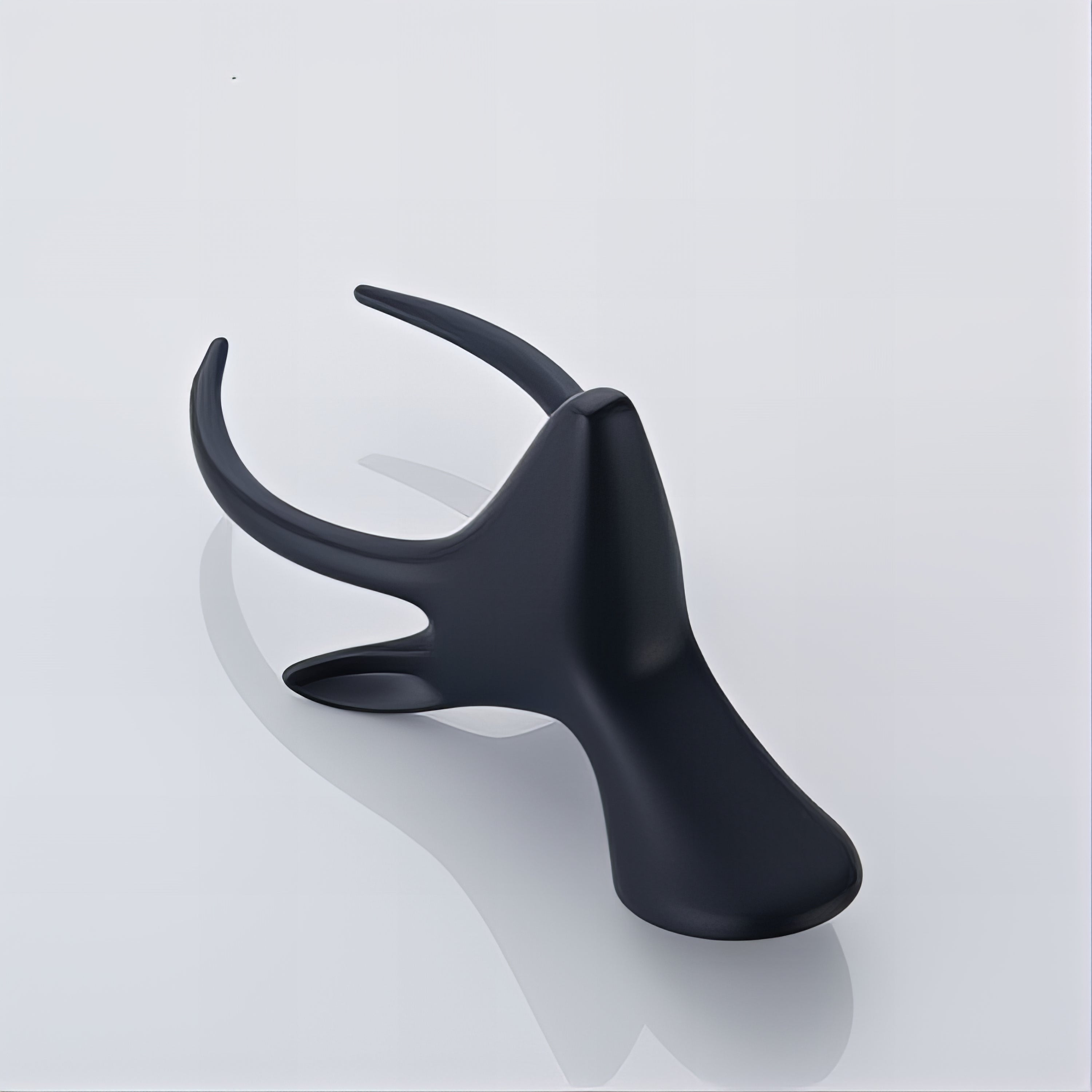 Crochet Porte-Manteau Contemporain Cerf Ébène – Image 2