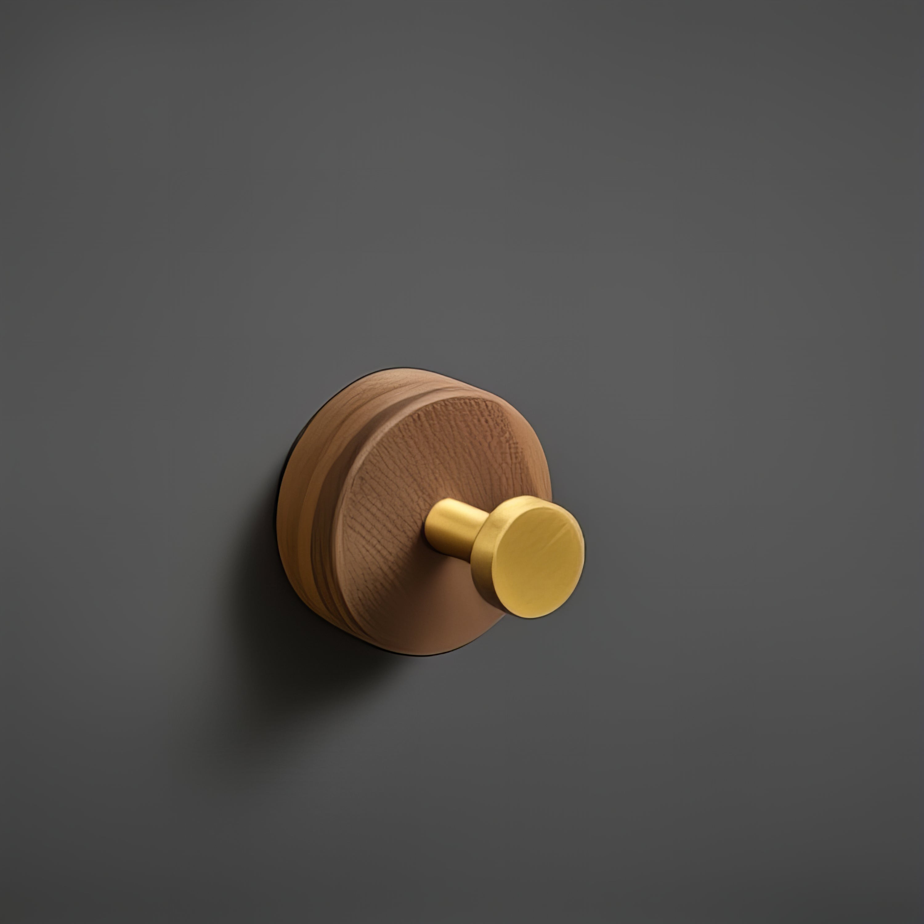 Petit Crochet Mural en Bois Rond