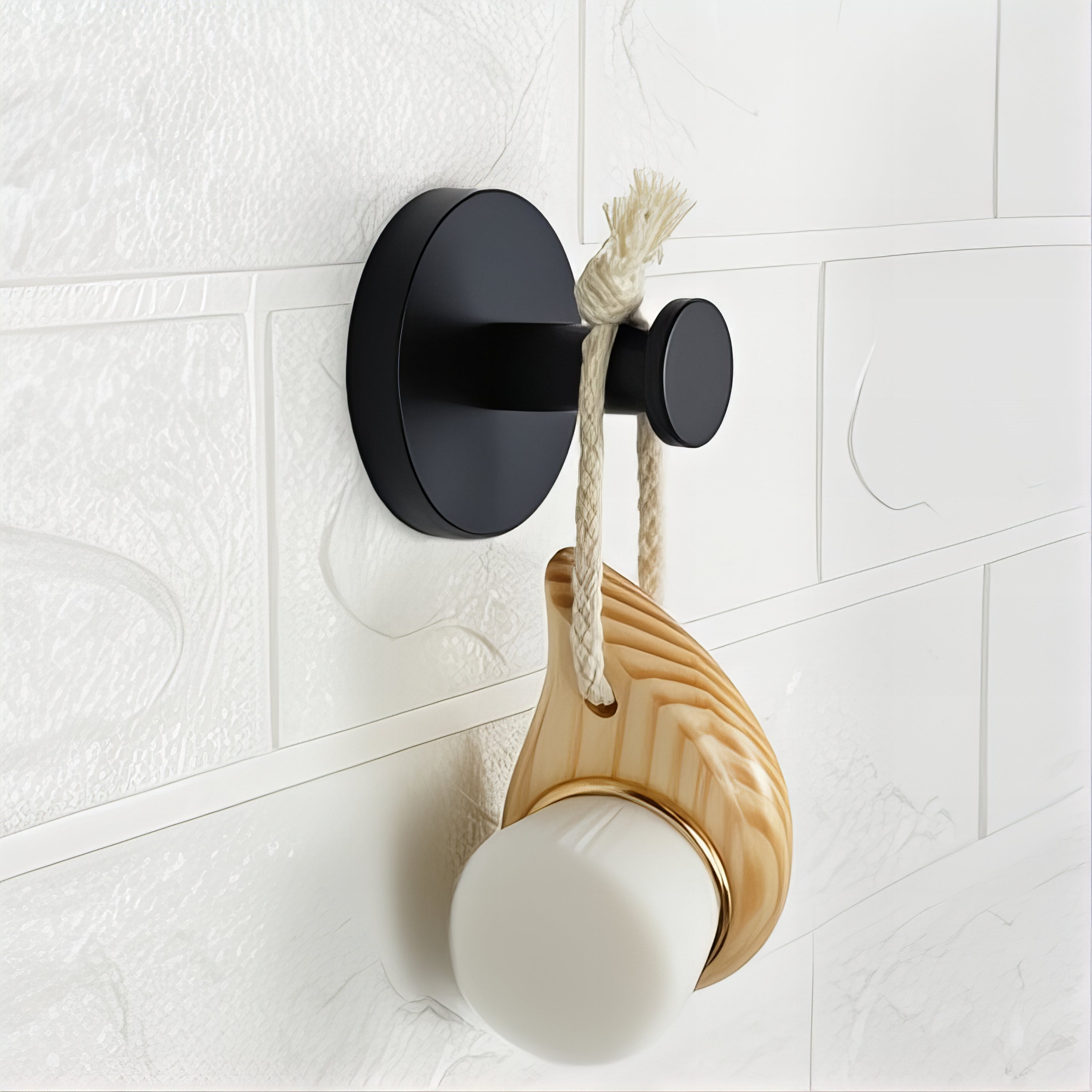 Crochet Patère Petit Cercle Ébène – Image 2