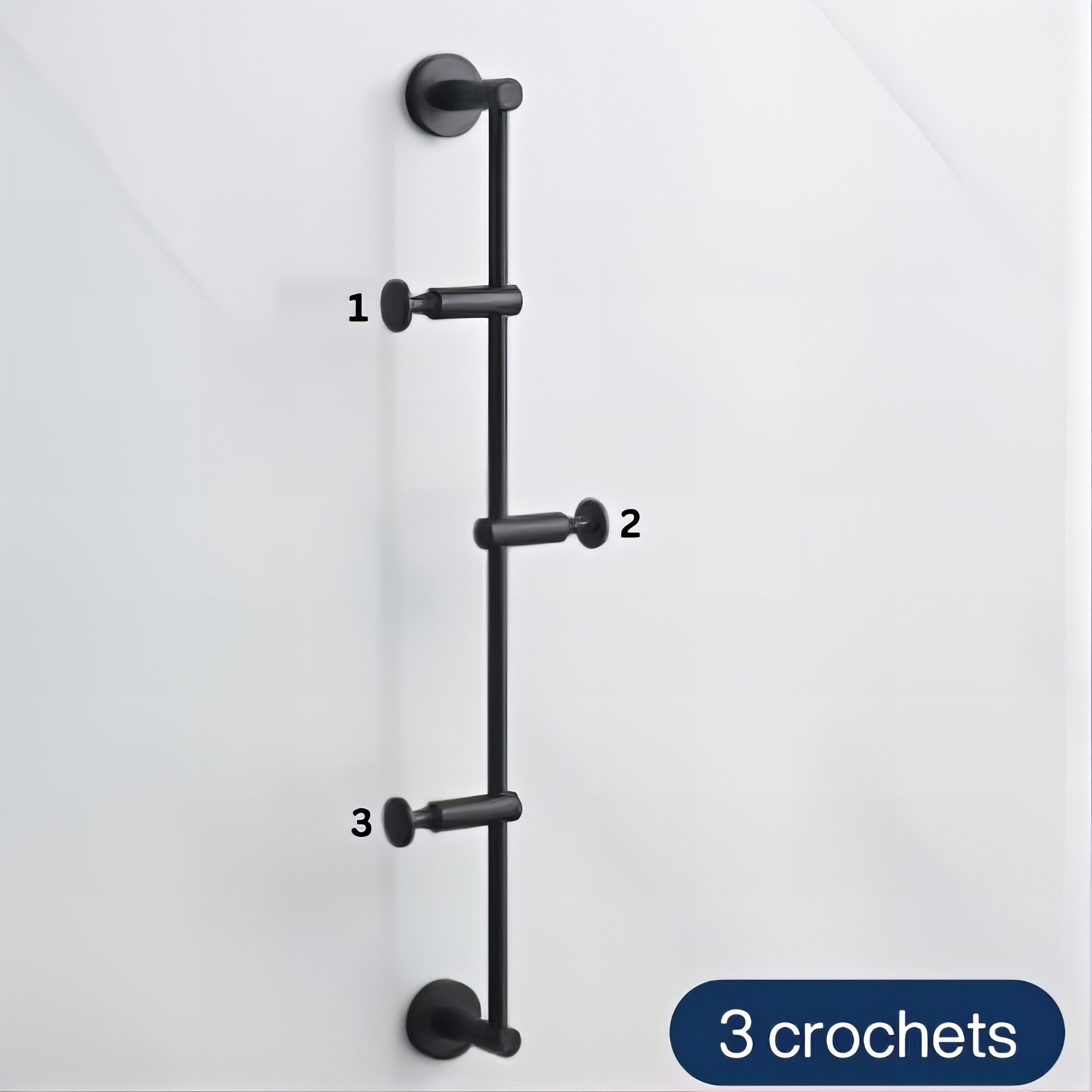 Patère Murale Verticale Noire – Image 7