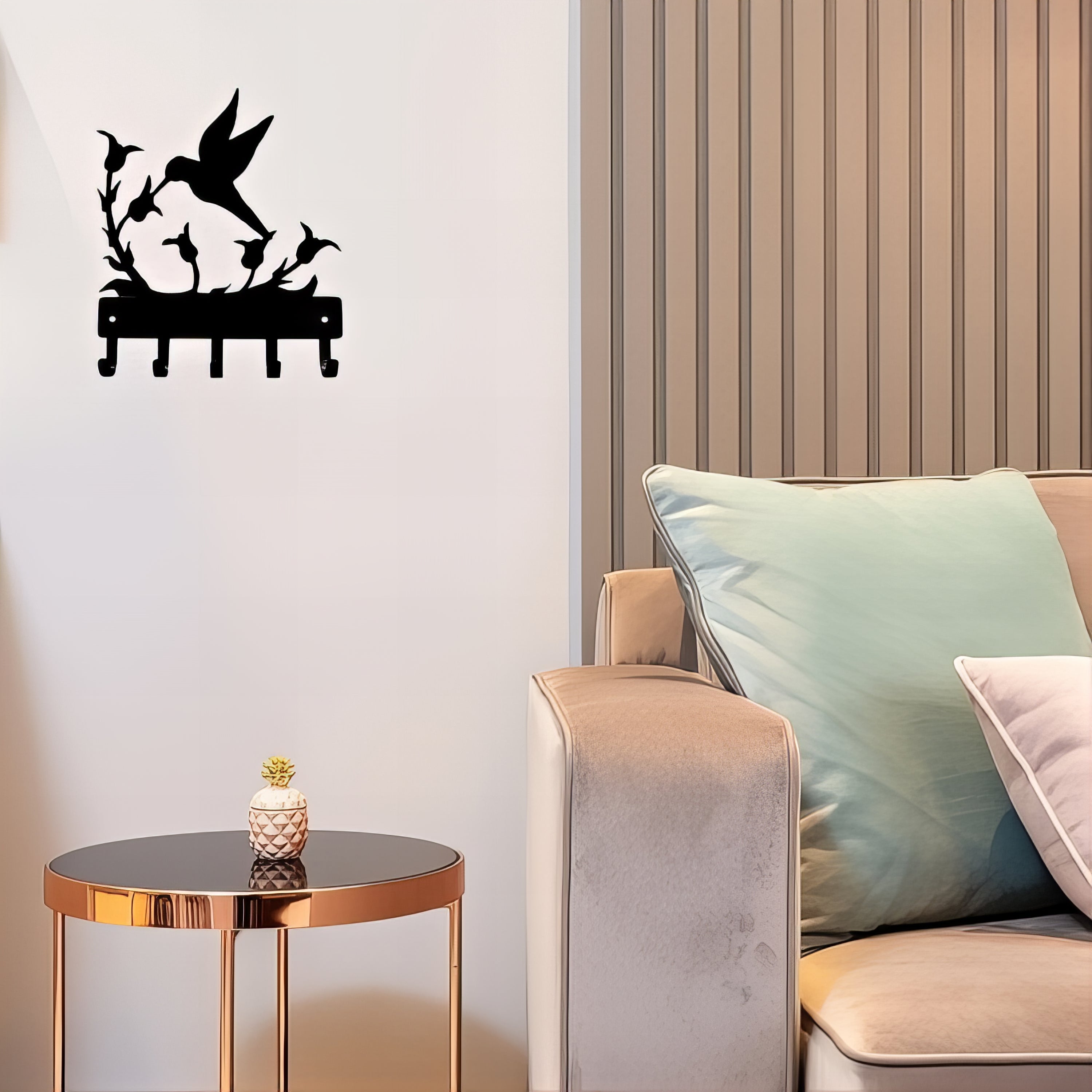 Porte-manteau mural & clés - Style oiseau