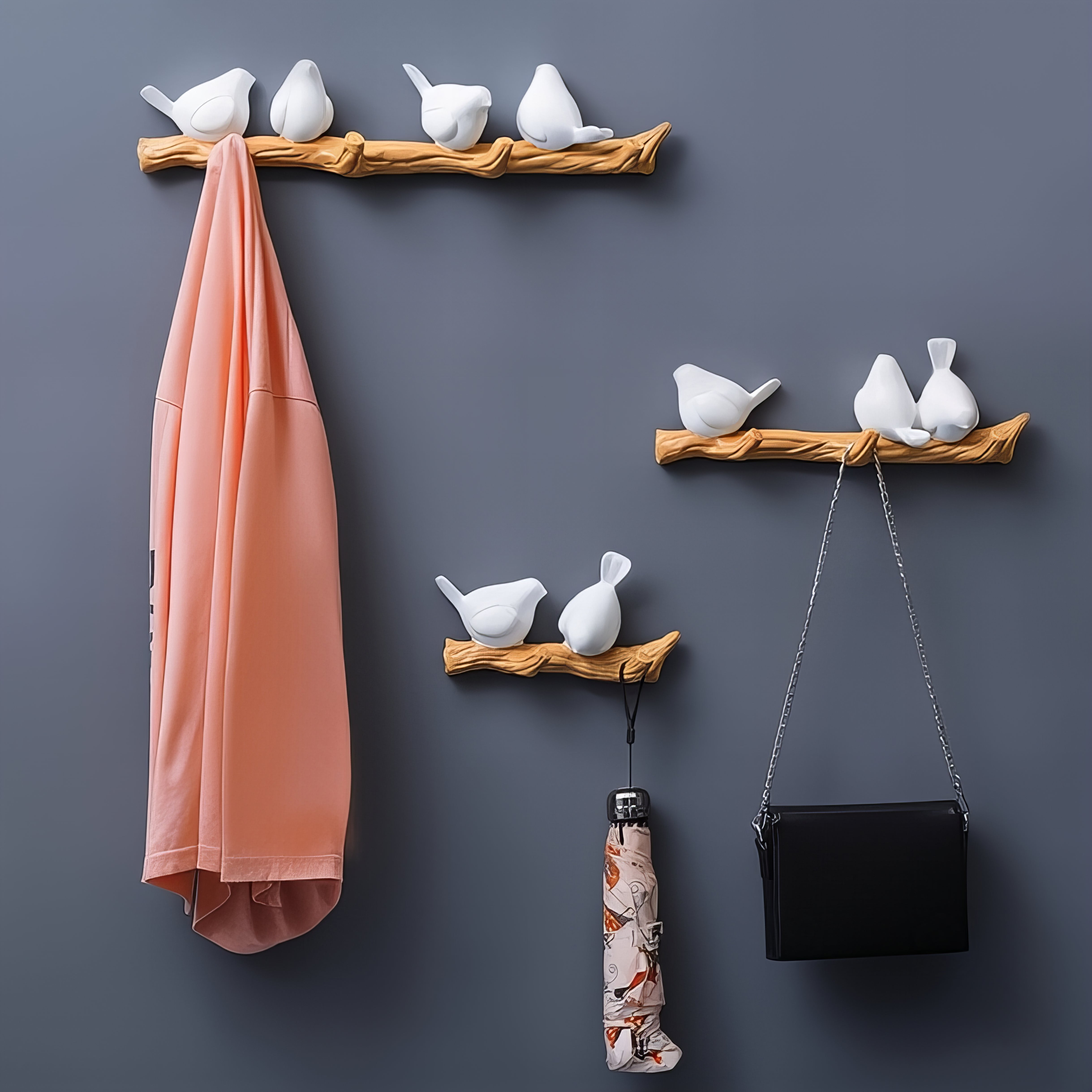 Porte-manteau décoratif - Style oiseaux 3D – Image 5