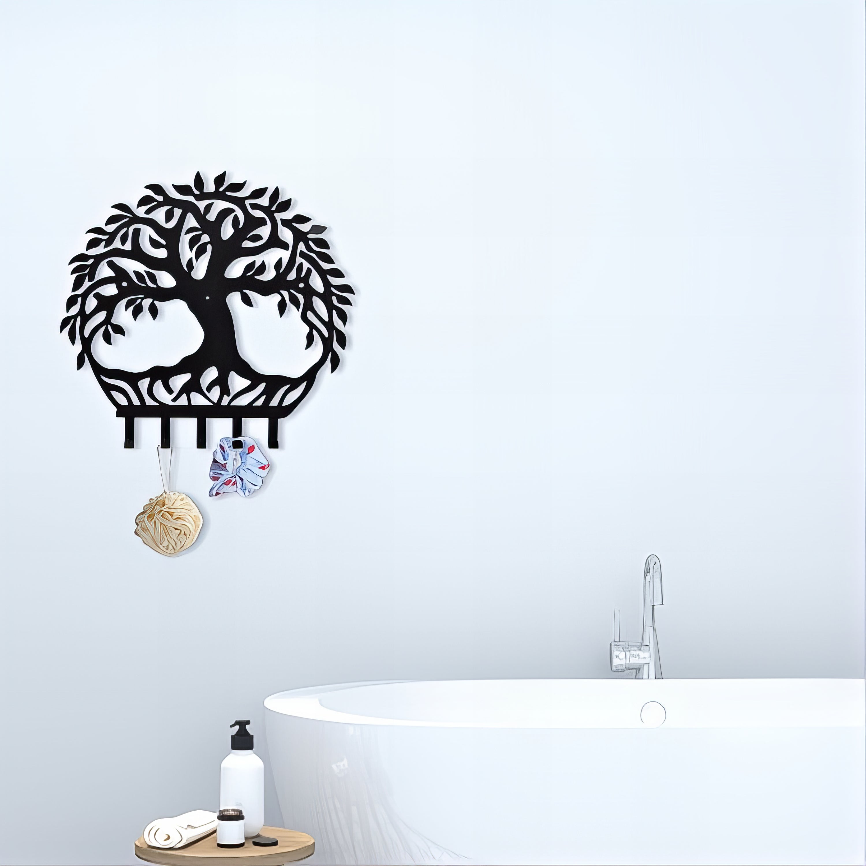 Porte-manteau mural & clés - Style arbre de vie – Image 5