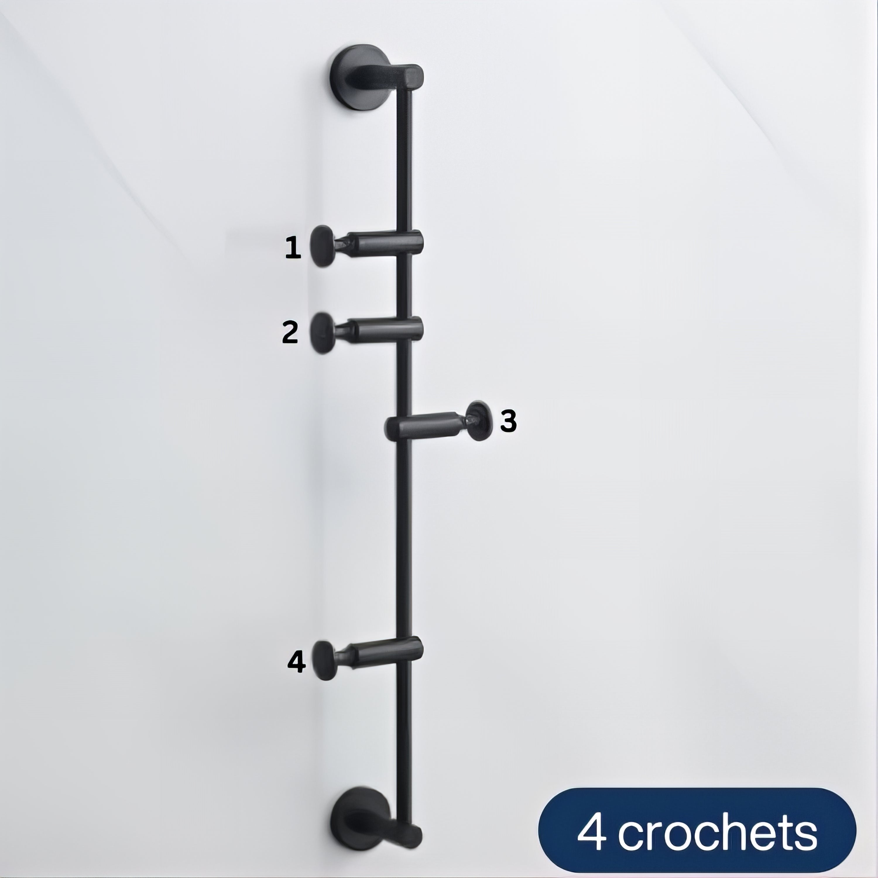 Patère Murale Verticale Noire – Image 8