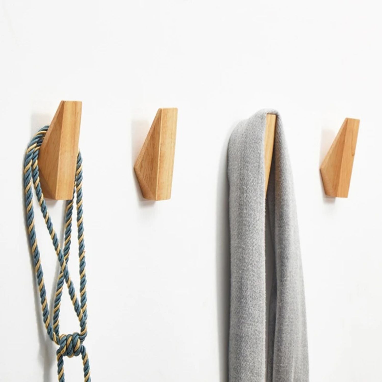 Patère individuelle en bois - Style Hexagonal (Lot x4) – Image 2